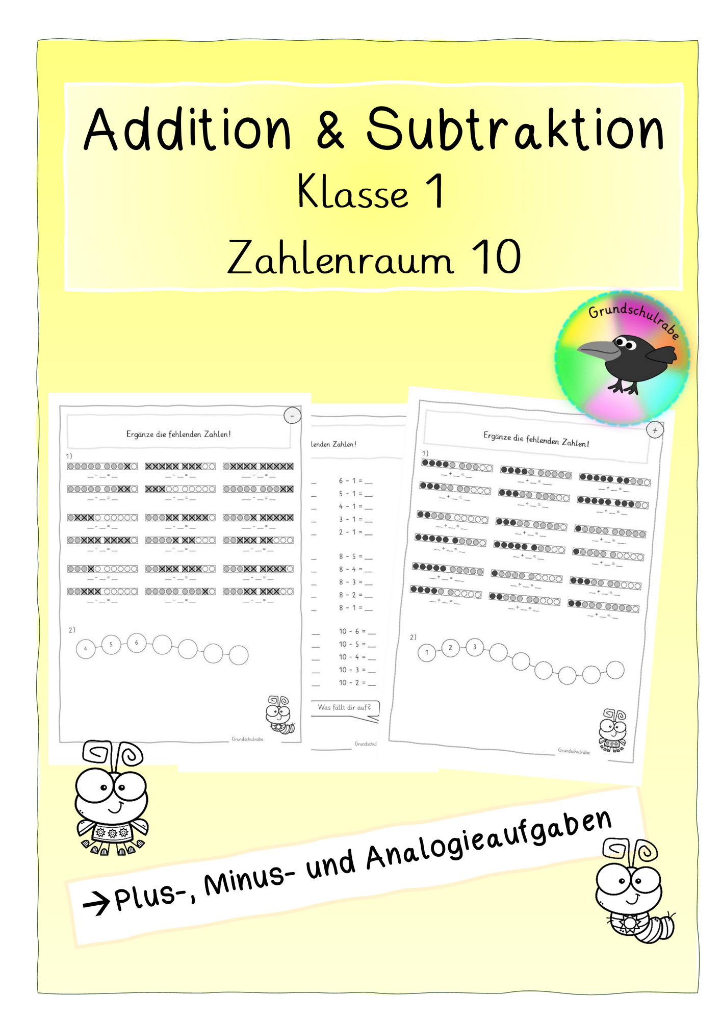 Addition und Subtraktion Klasse 1 Zahlenraum bis 10