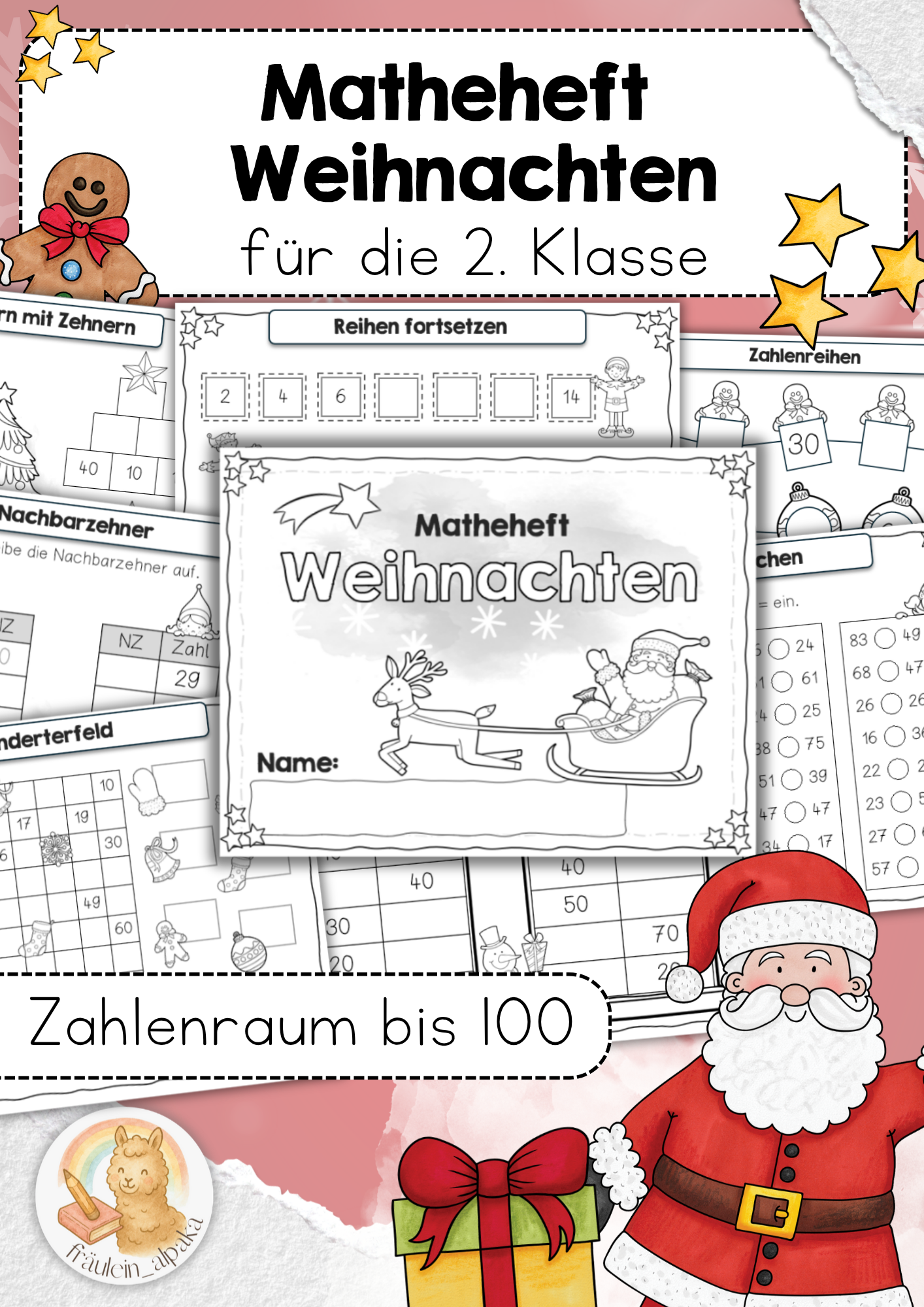 Mathe Weihnachten 2. Klasse – Rechnen bis 100 | Zahlenreihen