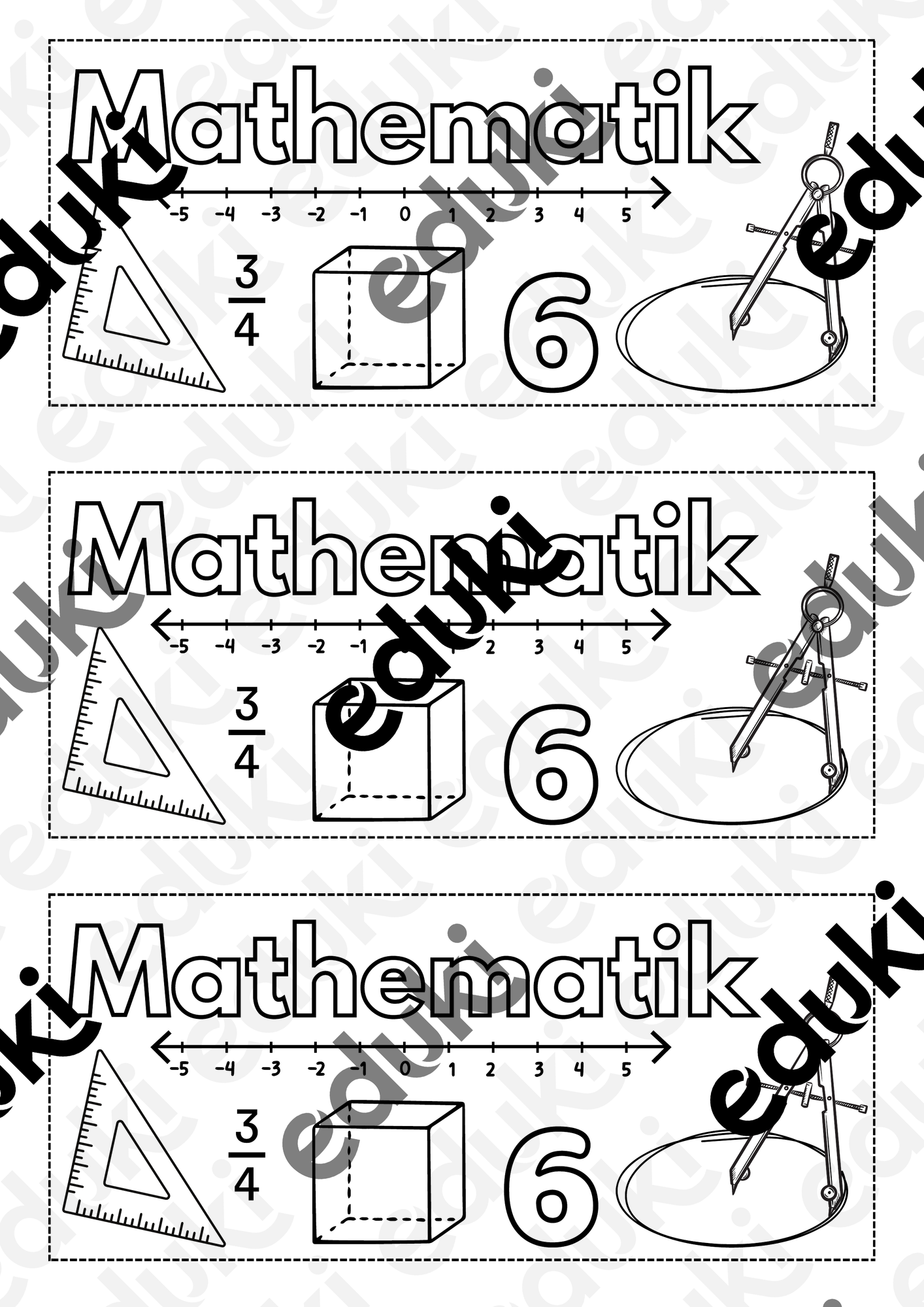 Mathe 6 Deckblatt – Unterrichtsmaterial im Fach Mathematik