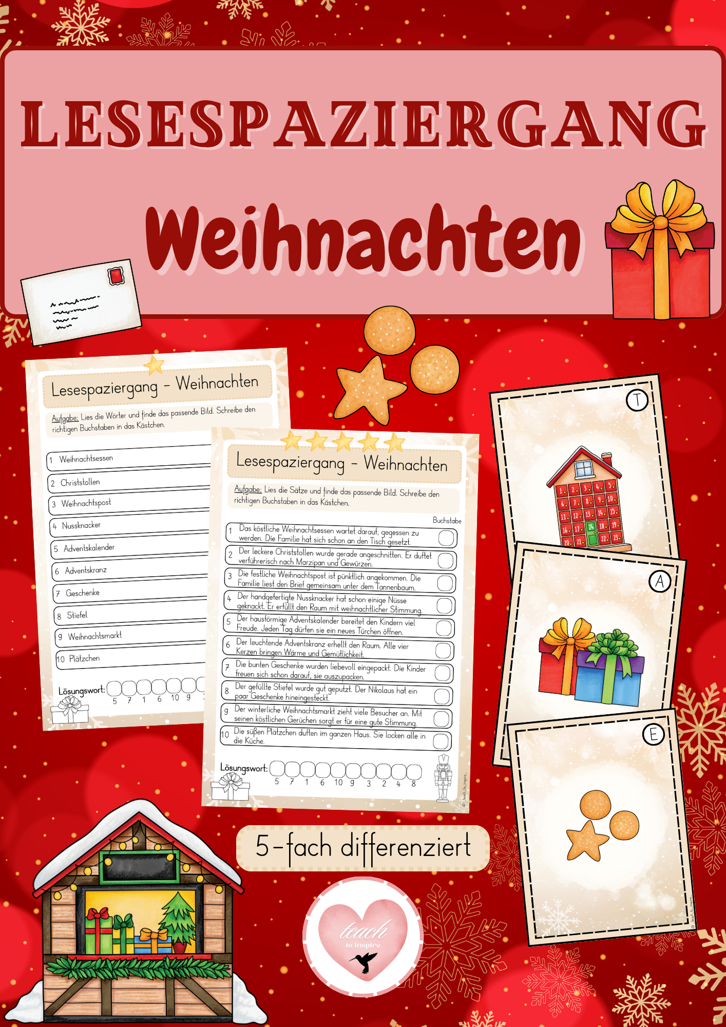 Lesespaziergang - Weihnachten (Klasse 1-2) – Unterrichtsmaterial in den
