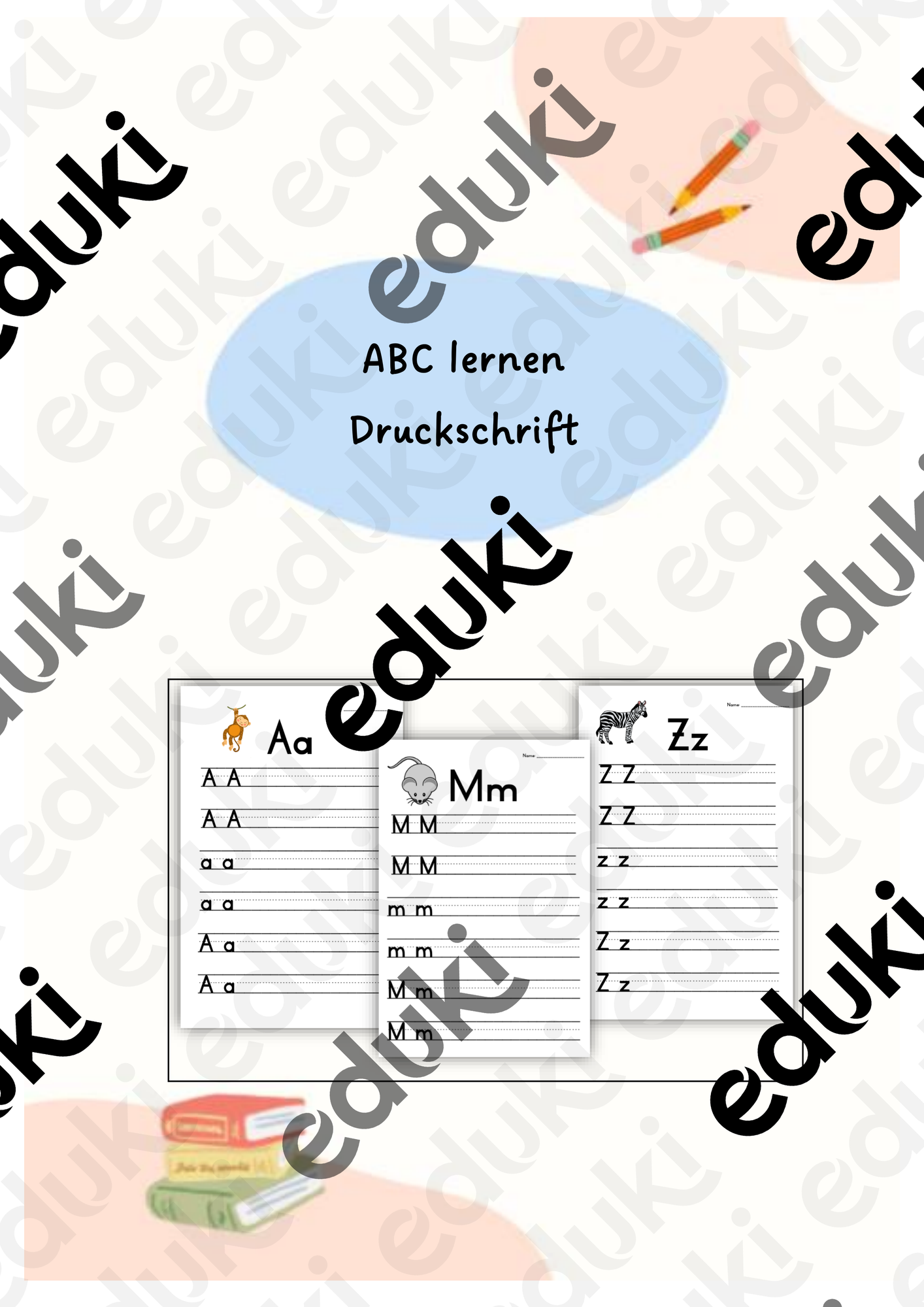 ABC schreiben lernen: Druckschrift (Groß+Klein) – Unterrichtsmaterial