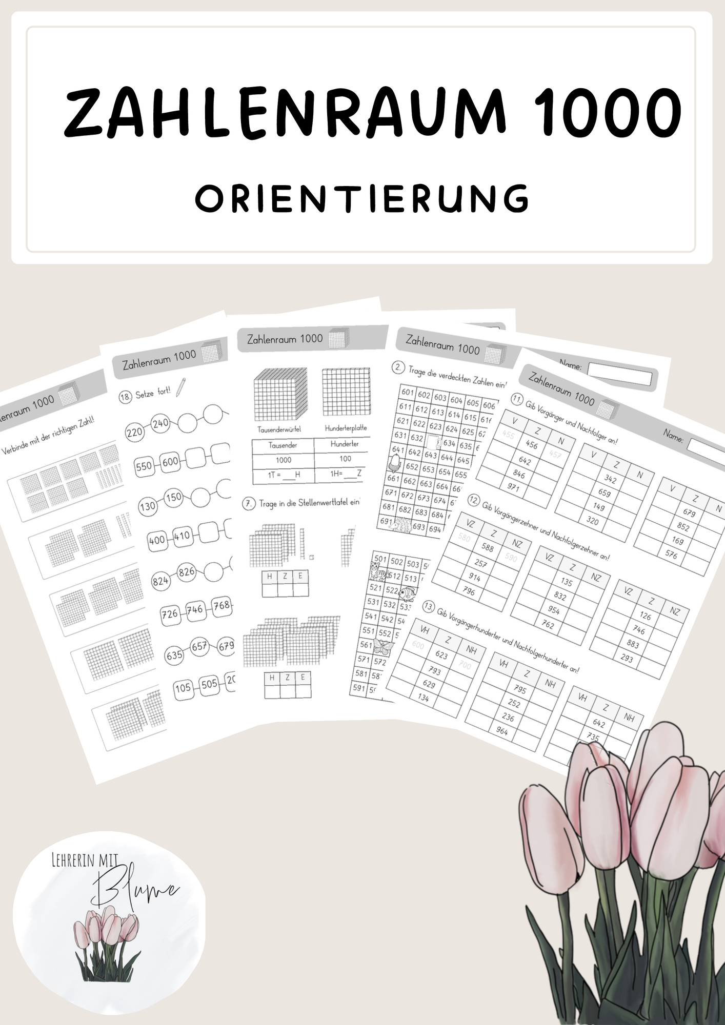Orientierung im Zahlenraum 1000 – Unterrichtsmaterial im Fach Mathematik