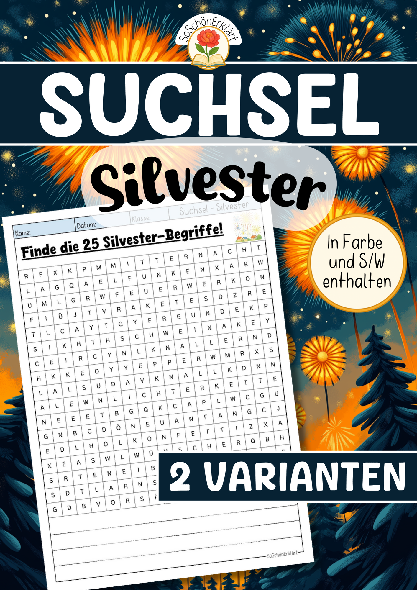 Suchsel - Silvester – Unterrichtsmaterial im Fach Fachübergreifendes