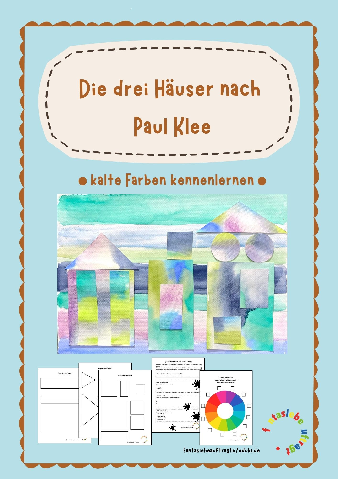 Kalte Farben Kennenlernen Die Drei H user Nach Paul Klee kalte-farben-kennenlernen-die-drei-h-user-nach-paul-klee