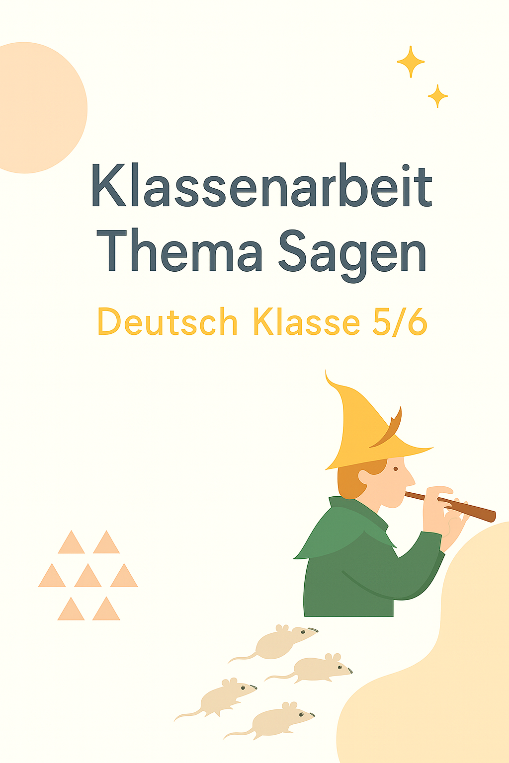 Klassenarbeit Thema Sagen (Deutsch 5/6) – Unterrichtsmaterial im Fach