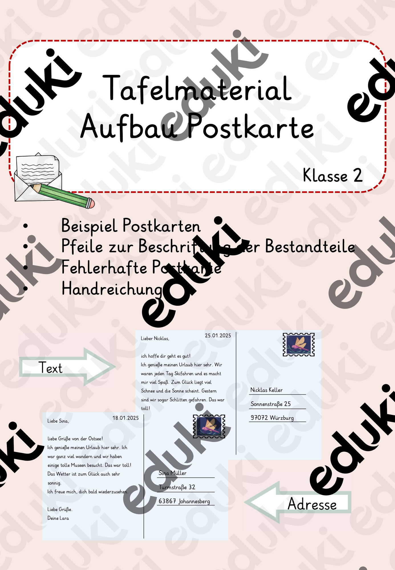 Postkarte Aufbau Tafelmaterial Unterrichtsmaterial Im Fach Deutsch postkarte-aufbau-tafelmaterial-unterrichtsmaterial-im-fach-deutsch