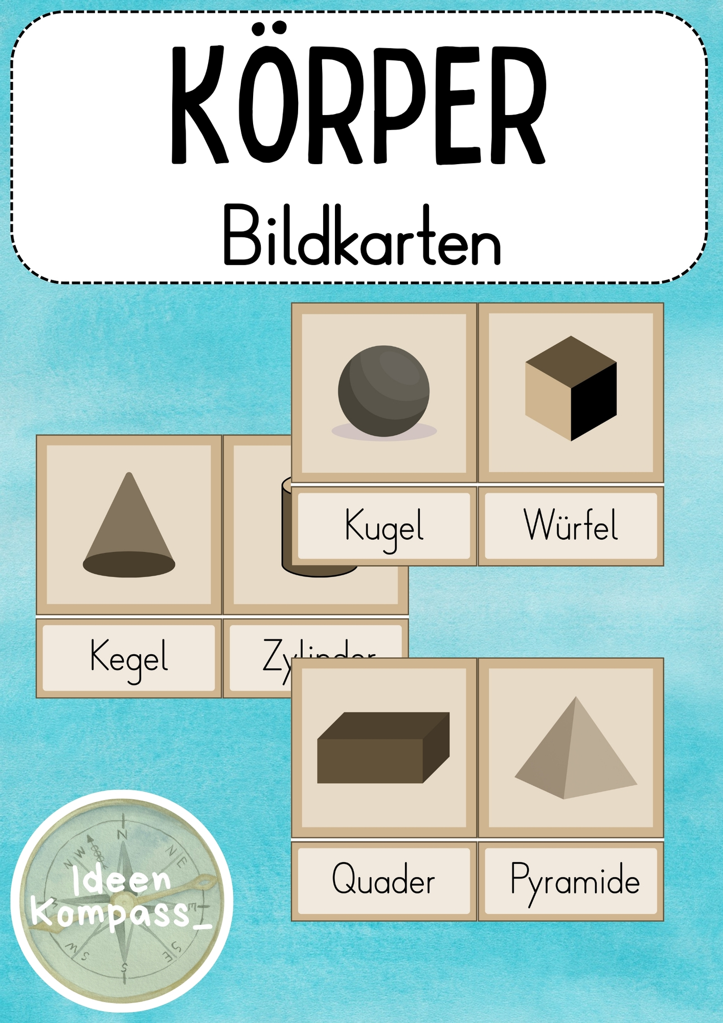 Bildkarten Körper: Grundkörper erkennen und benennen ...