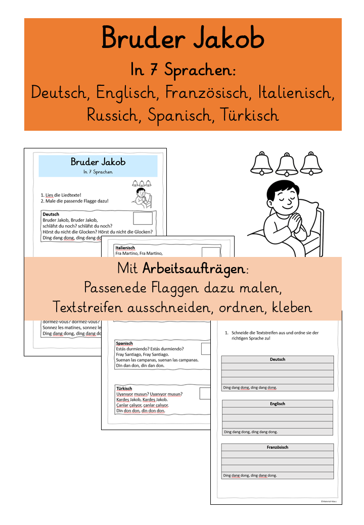 Lied Bruder Jakob In 7 Sprachen Mit bungen Unterrichtsmaterial lied-bruder-jakob-in-7-sprachen-mit-bungen-unterrichtsmaterial