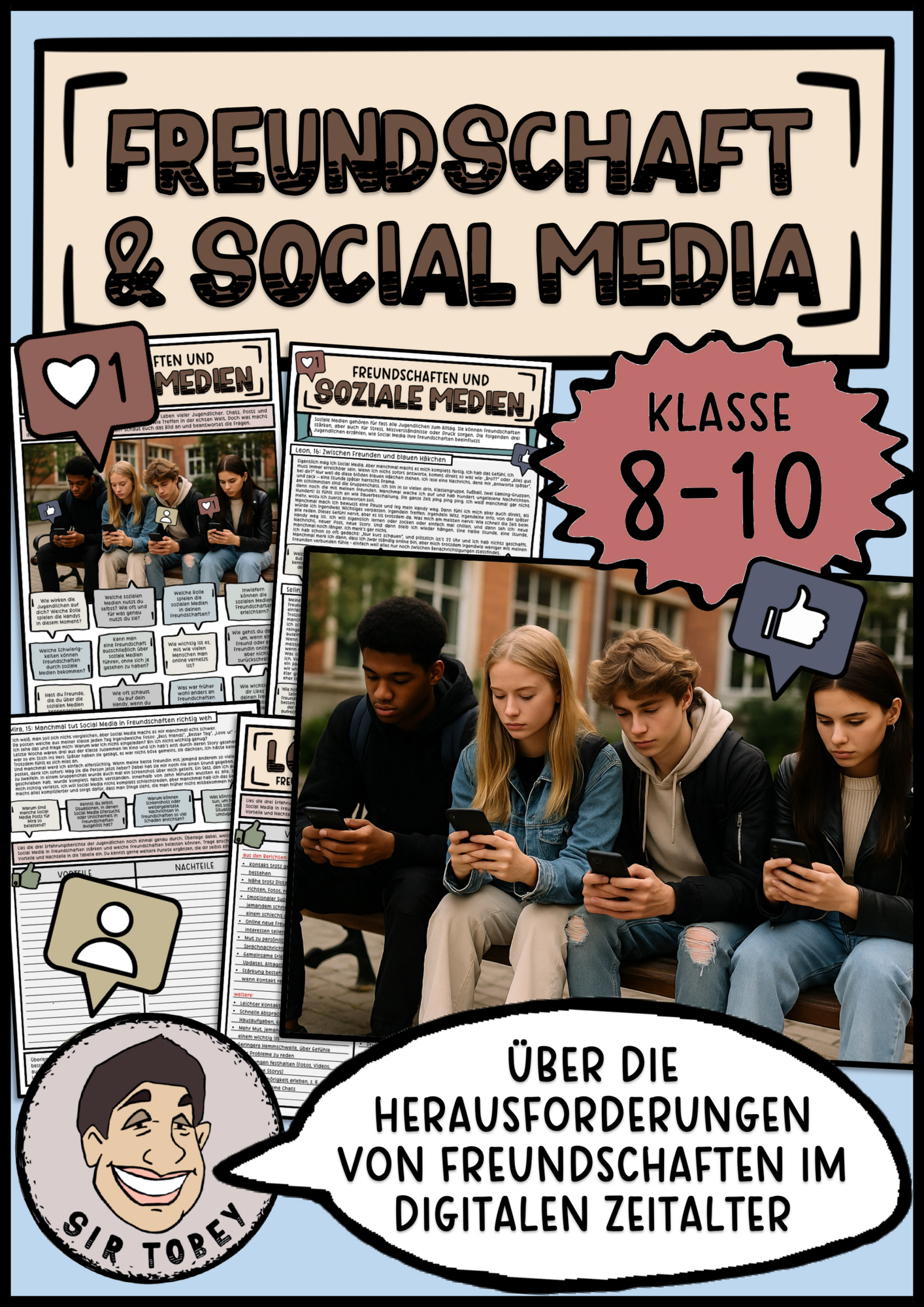 Freundschaft und soziale Medien, Klasse 8,9,10 – Unterrichtsmaterial in ...