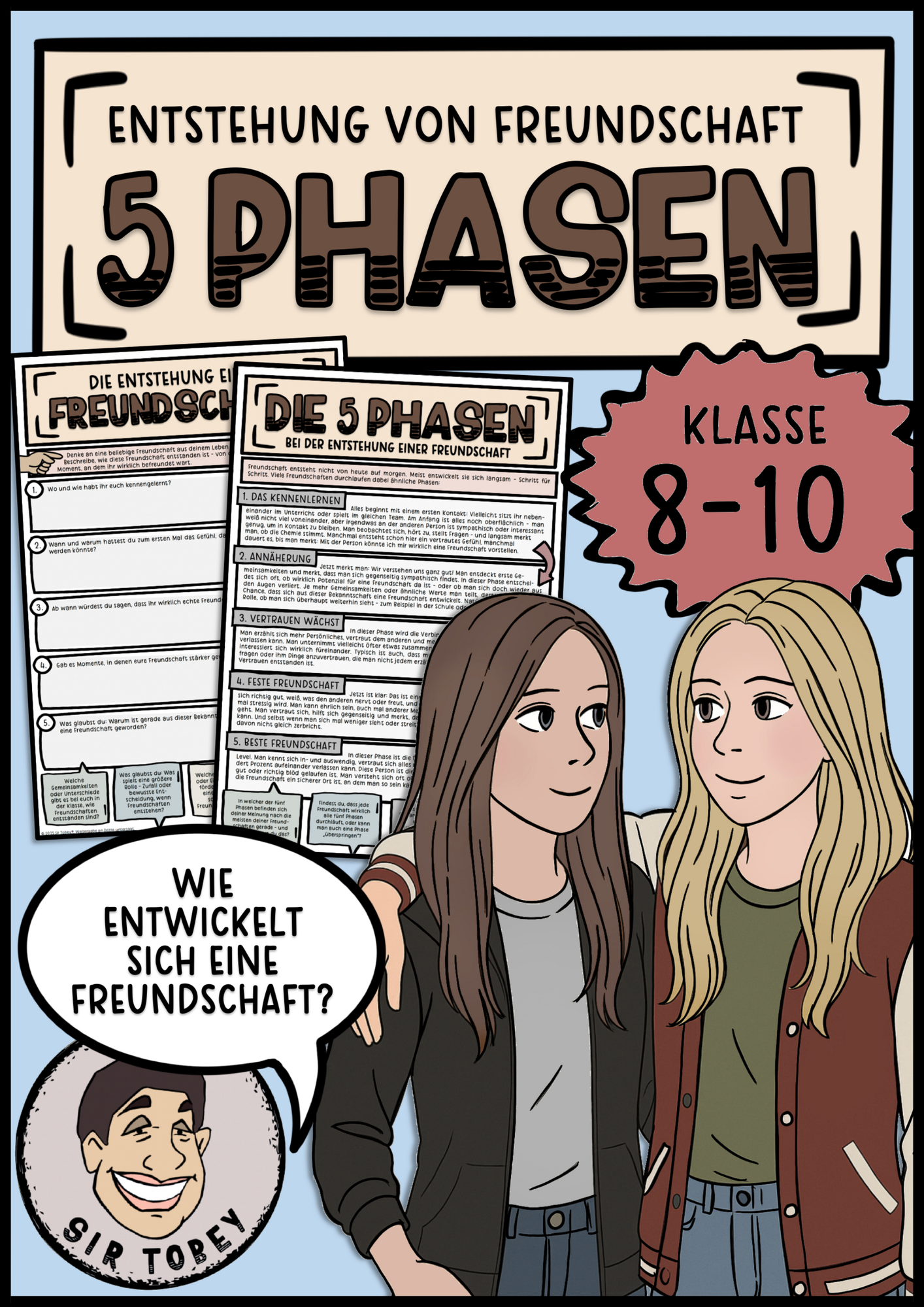 Entstehung von Freundschaft, 5 Phasen, Ethik Klasse 8,9,10 ...