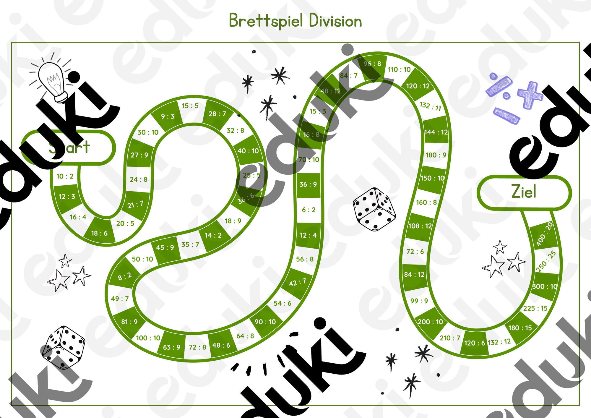 Brettspiel Division – Unterrichtsmaterial im Fach Mathematik