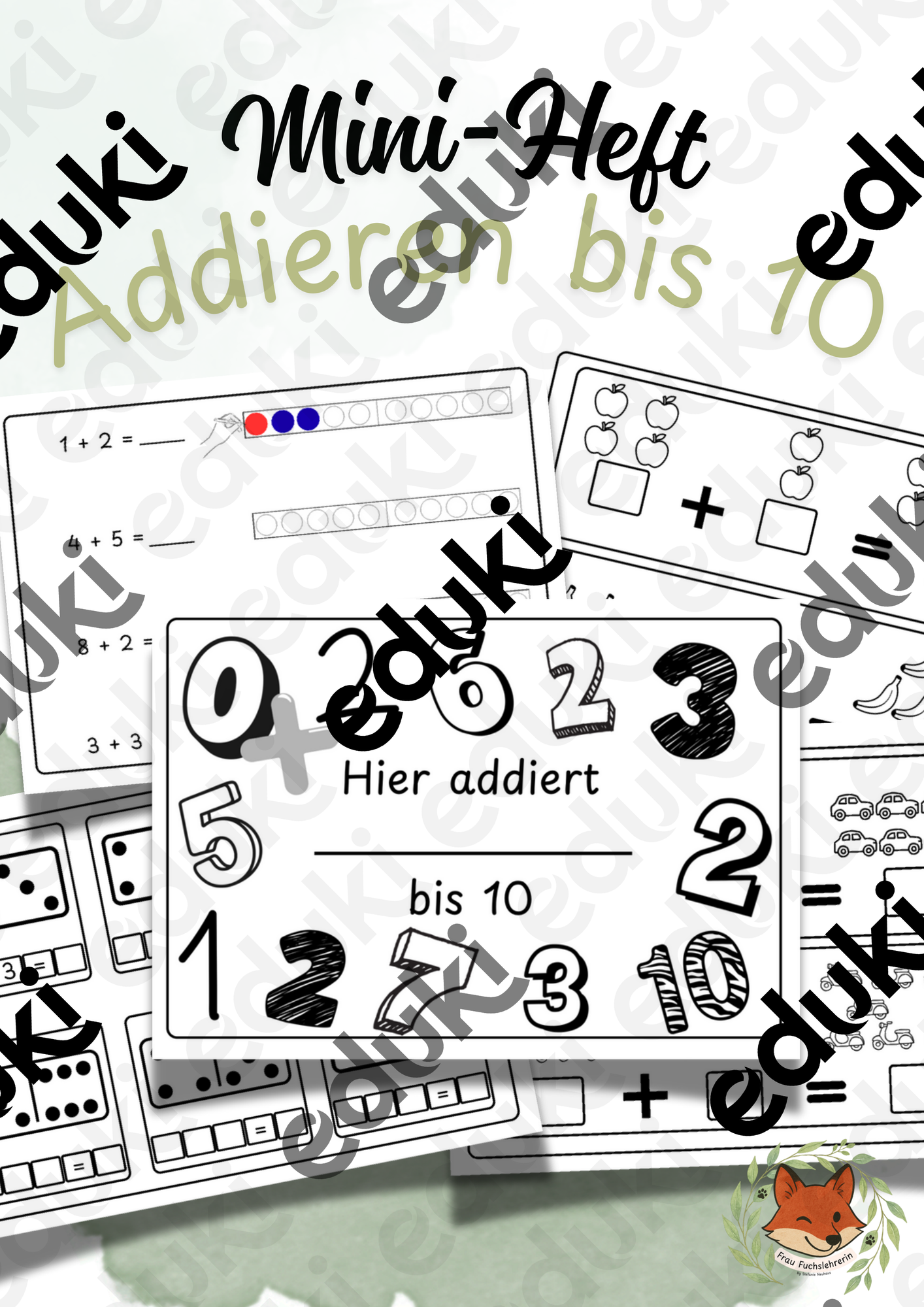 Mini-Heft: Addieren bis 10 (Klasse 1) – Unterrichtsmaterial im Fach