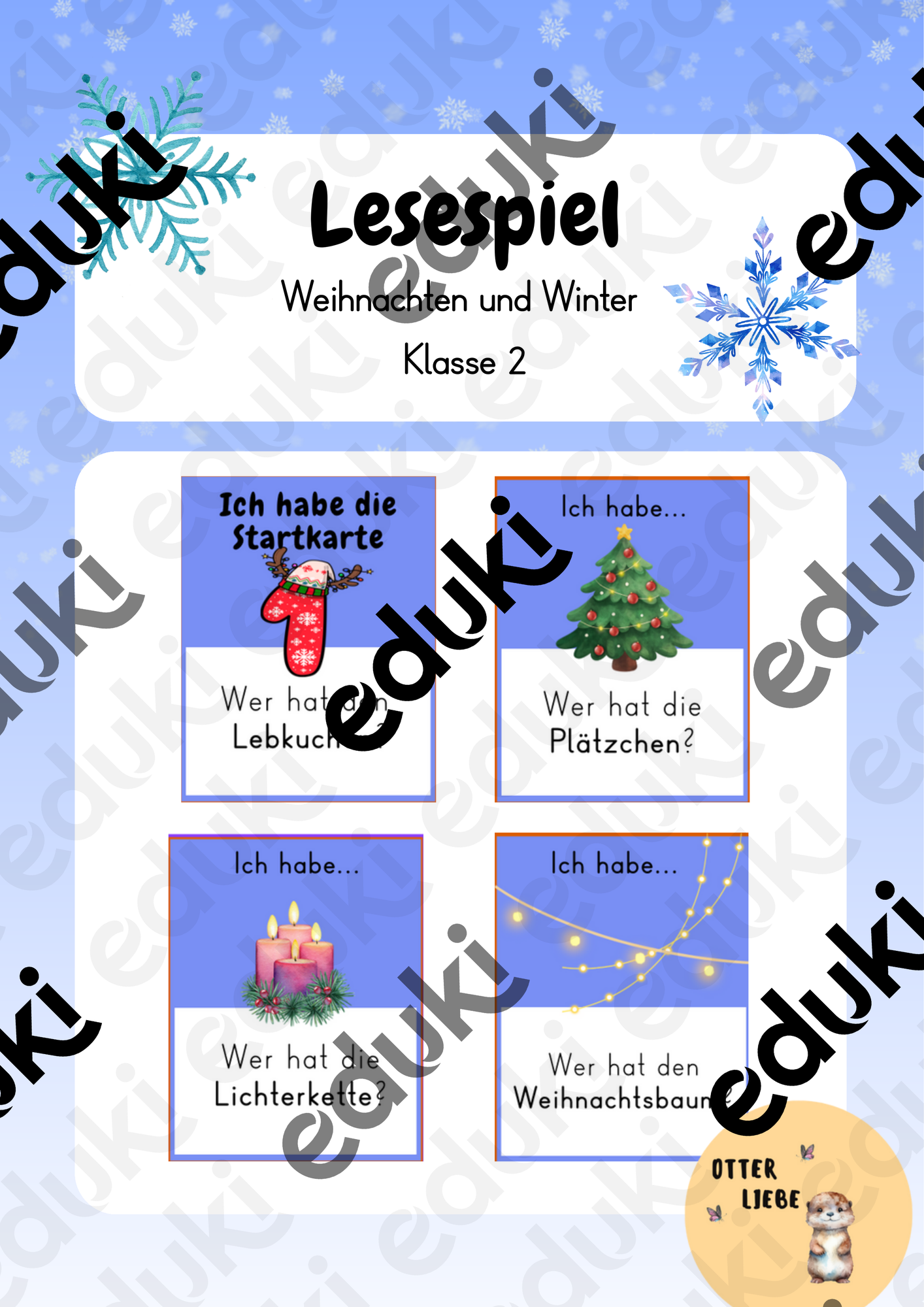 Lesespiel Weihnachten & Winter Klasse 2 – Unterrichtsmaterial im Fach