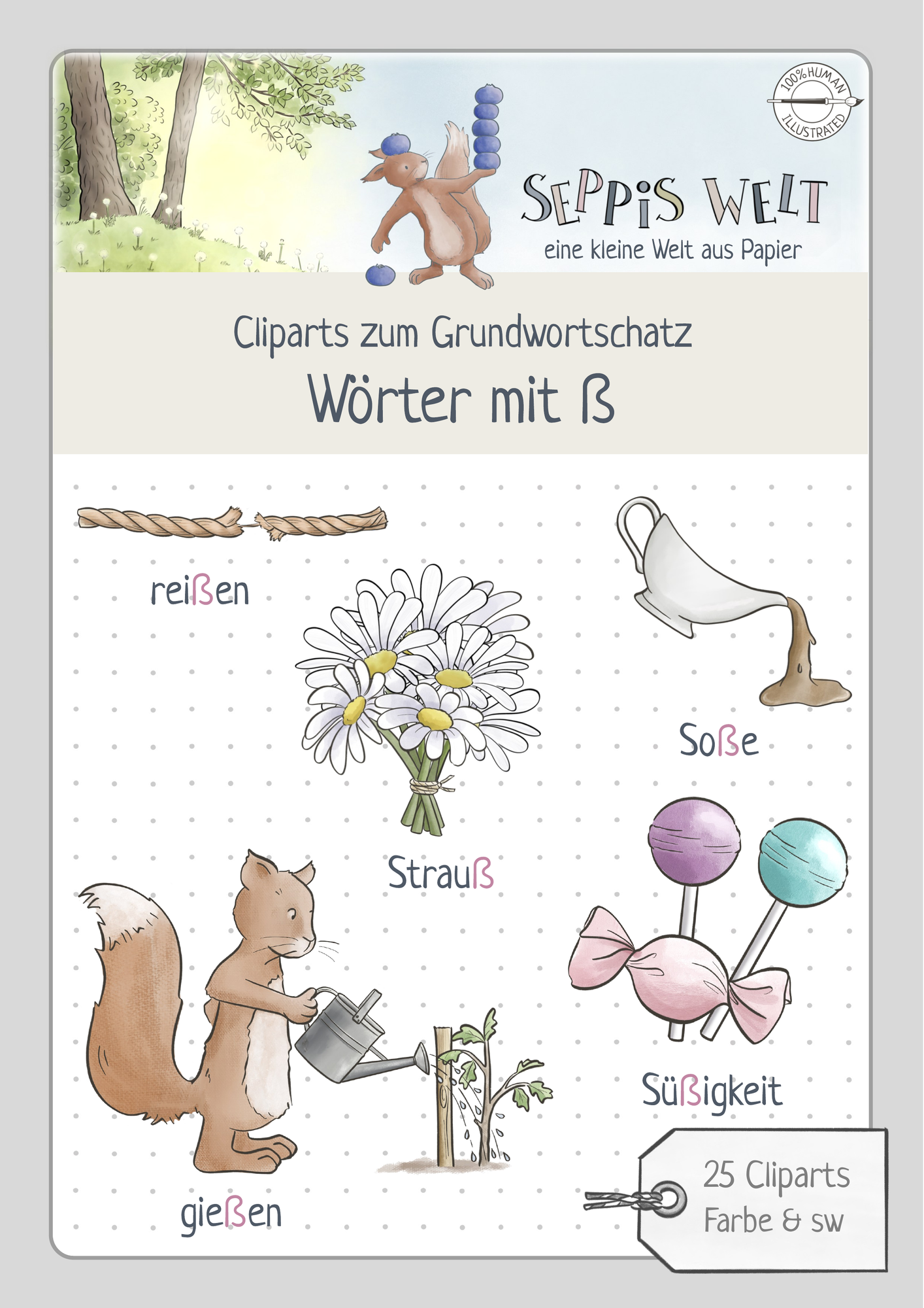 Clipart-Paket Rechtschreibung: Wörter mit ß – Unterrichtsmaterial in ...