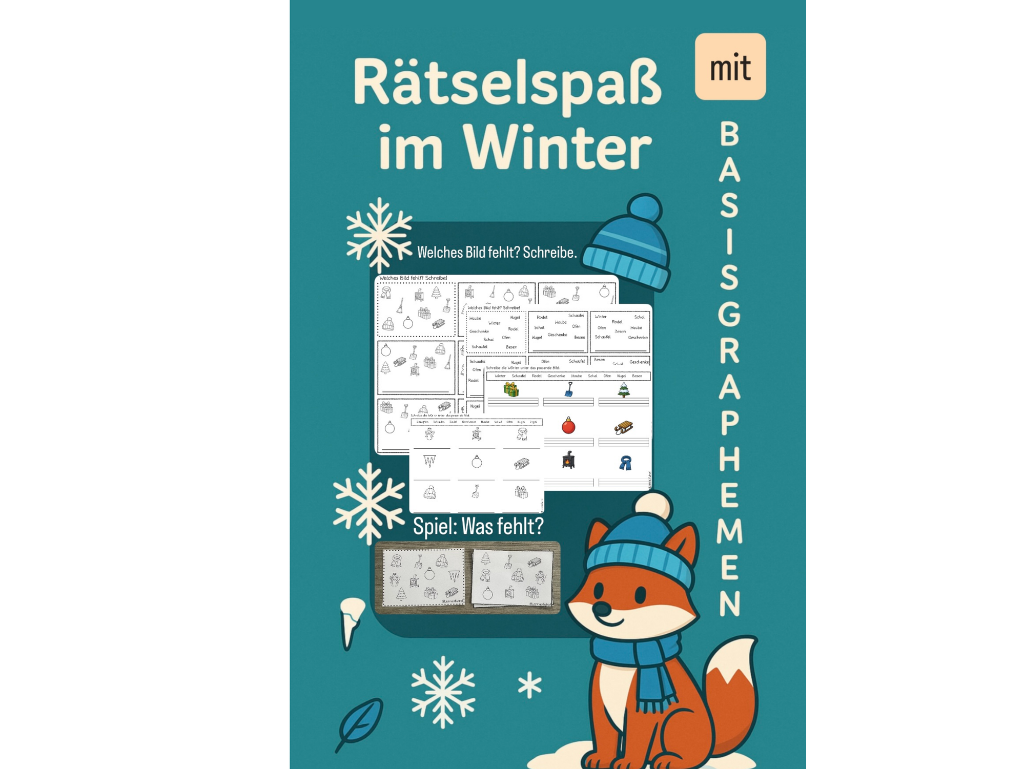 Rätselspaß Winter mit Basisgraphemen – Unterrichtsmaterial im Fach Deutsch