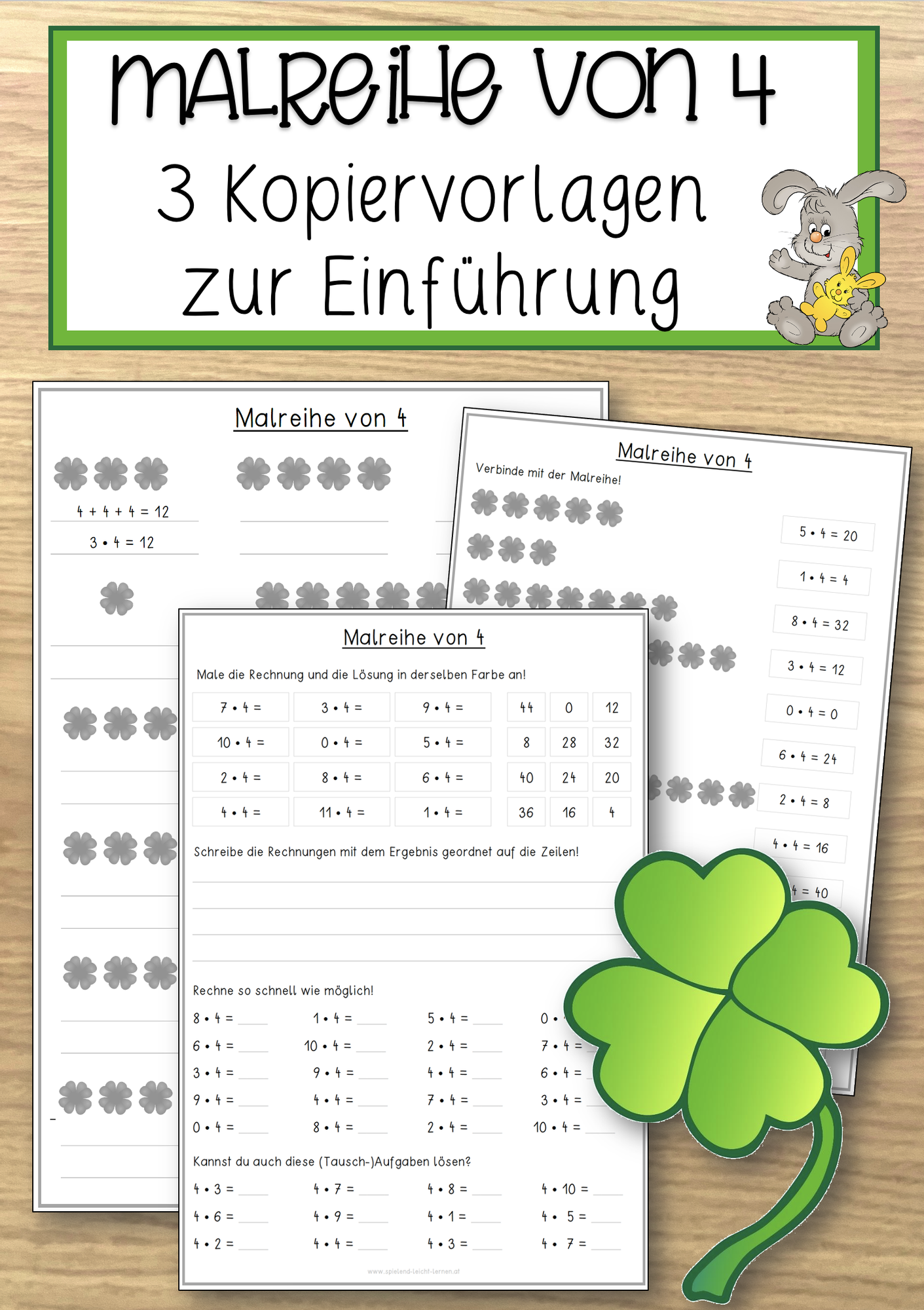 Malreihe von 4 - 3 Kopiervorlagen zur Einführung – Unterrichtsmaterial