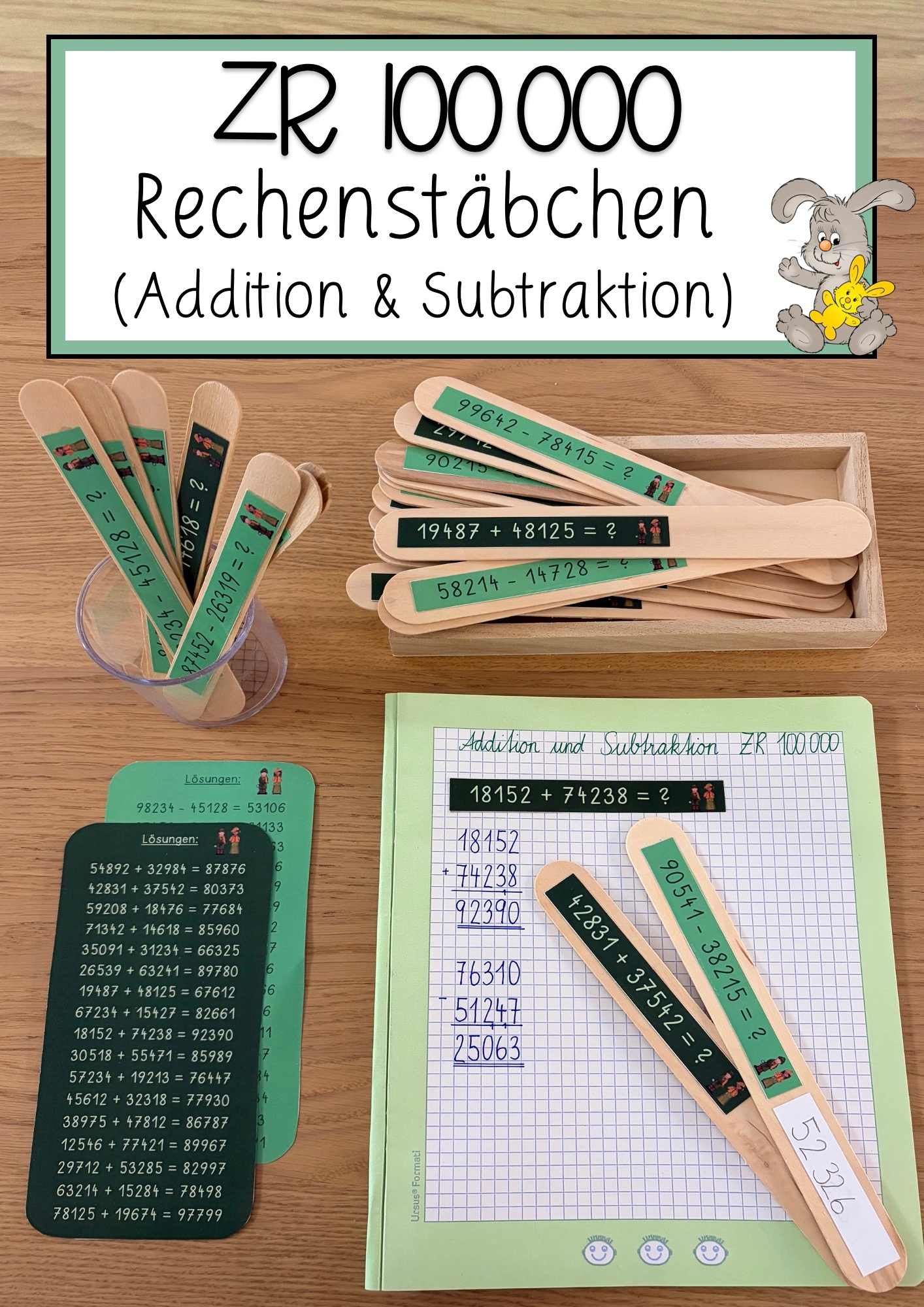 ZR 100 000 Rechenstäbchen (Addition & Subtraktion