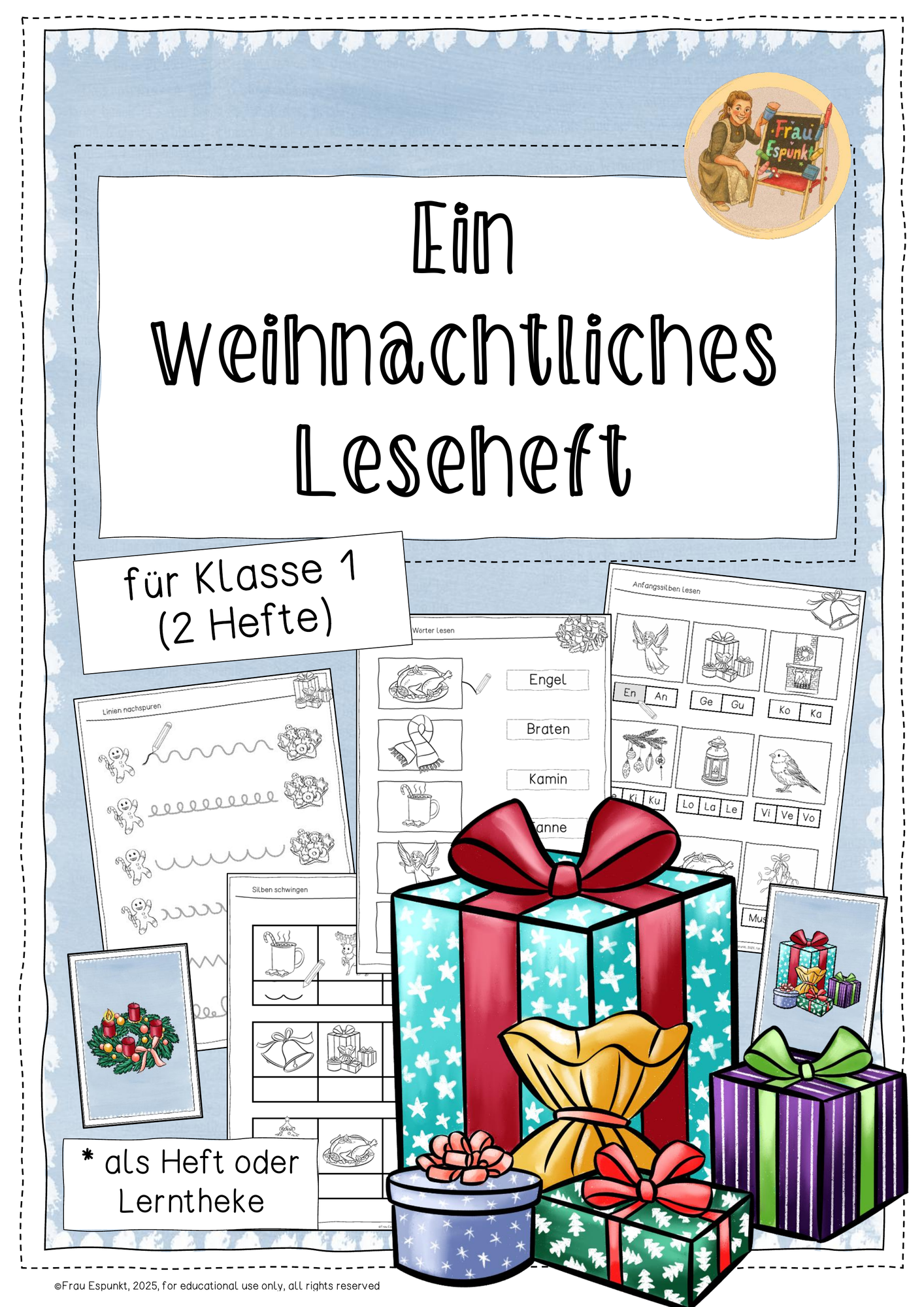 Leseheft Weihnachten (Weihnachtliches Leseheft) - Klasse 1