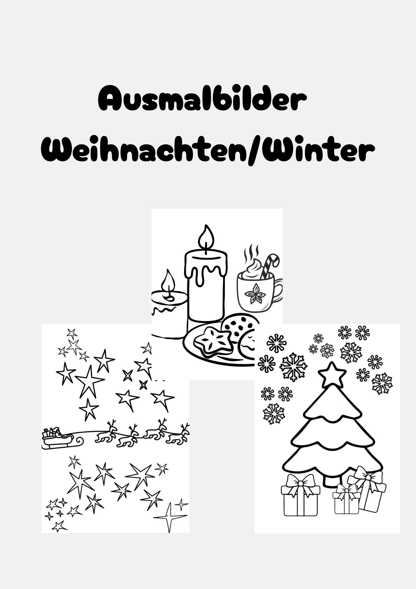 Winter Weihnachten Ausmalbilder – Unterrichtsmaterial im Fach