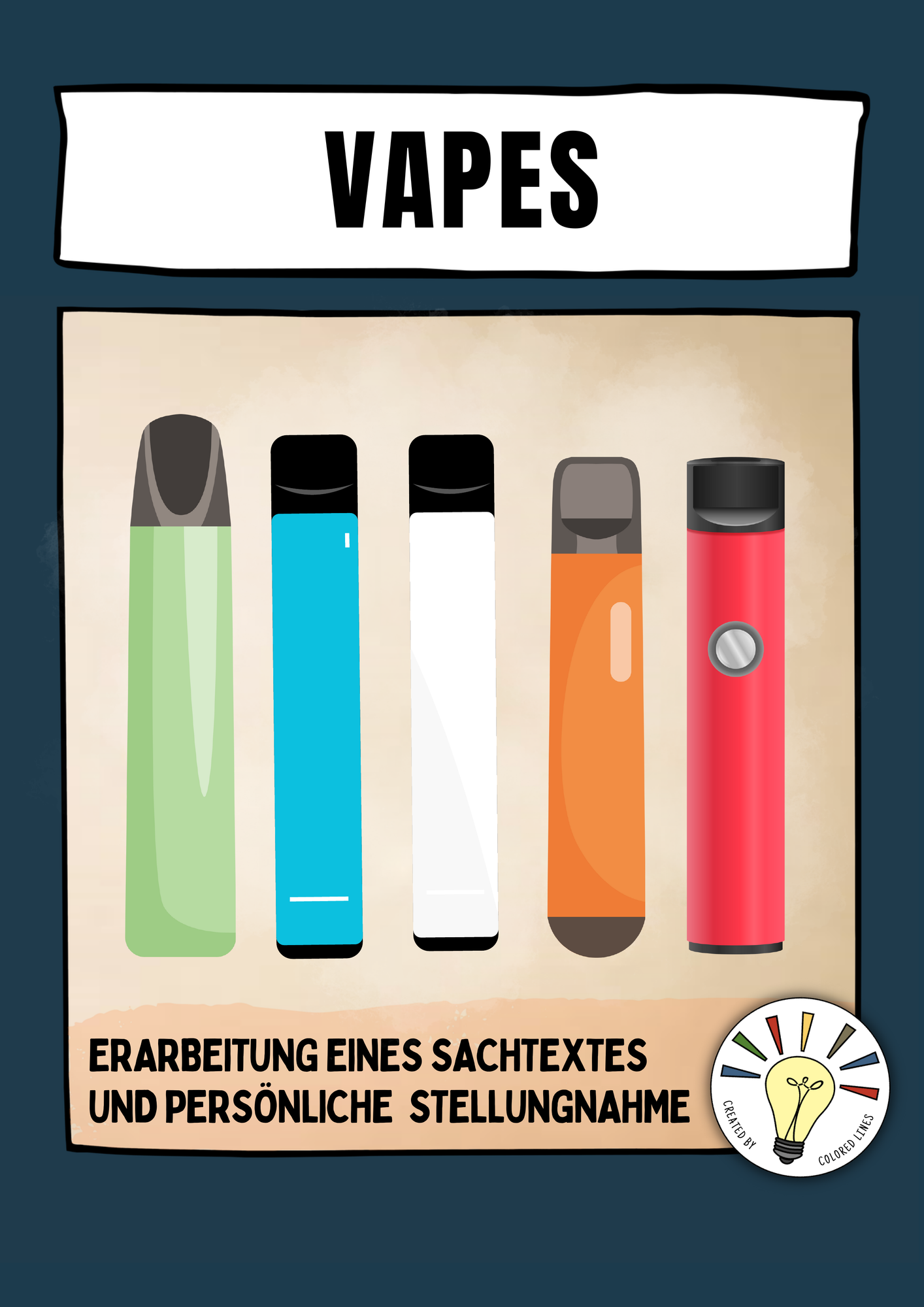 Vapes (Sachtext mit Aufgaben) Unterrichtsmaterial in den Fchern Biologie & Deutsch & Ethik & Werte und Normen & Fachbergreifendes Vapes (Sachtext mit Aufgaben) Unterrichtsmaterial in den Fchern Biologie & Deutsch & Ethik & Werte und Normen & Fachbergreifendes