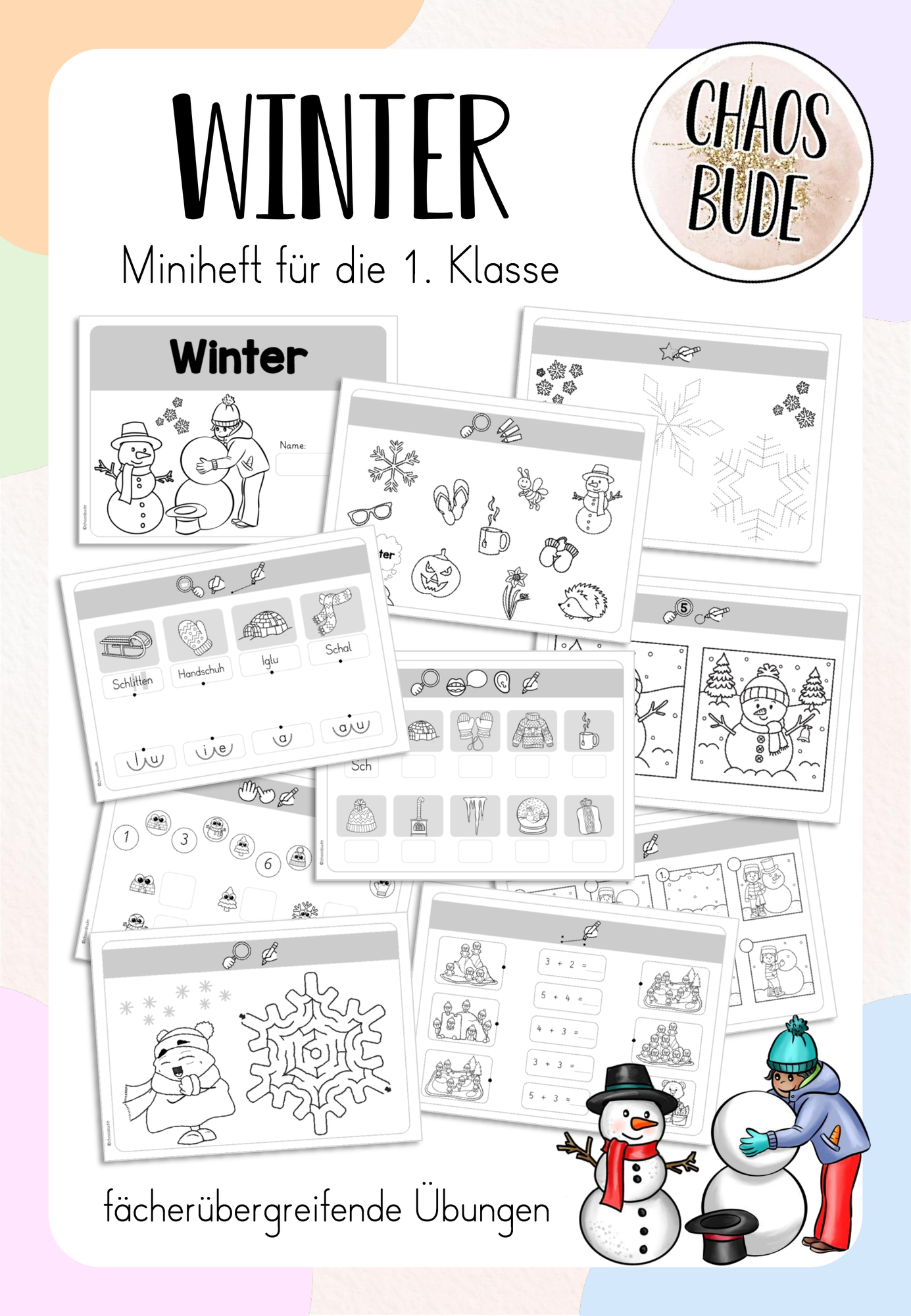 Winter - Miniheft für die 1. Klasse – Unterrichtsmaterial in den