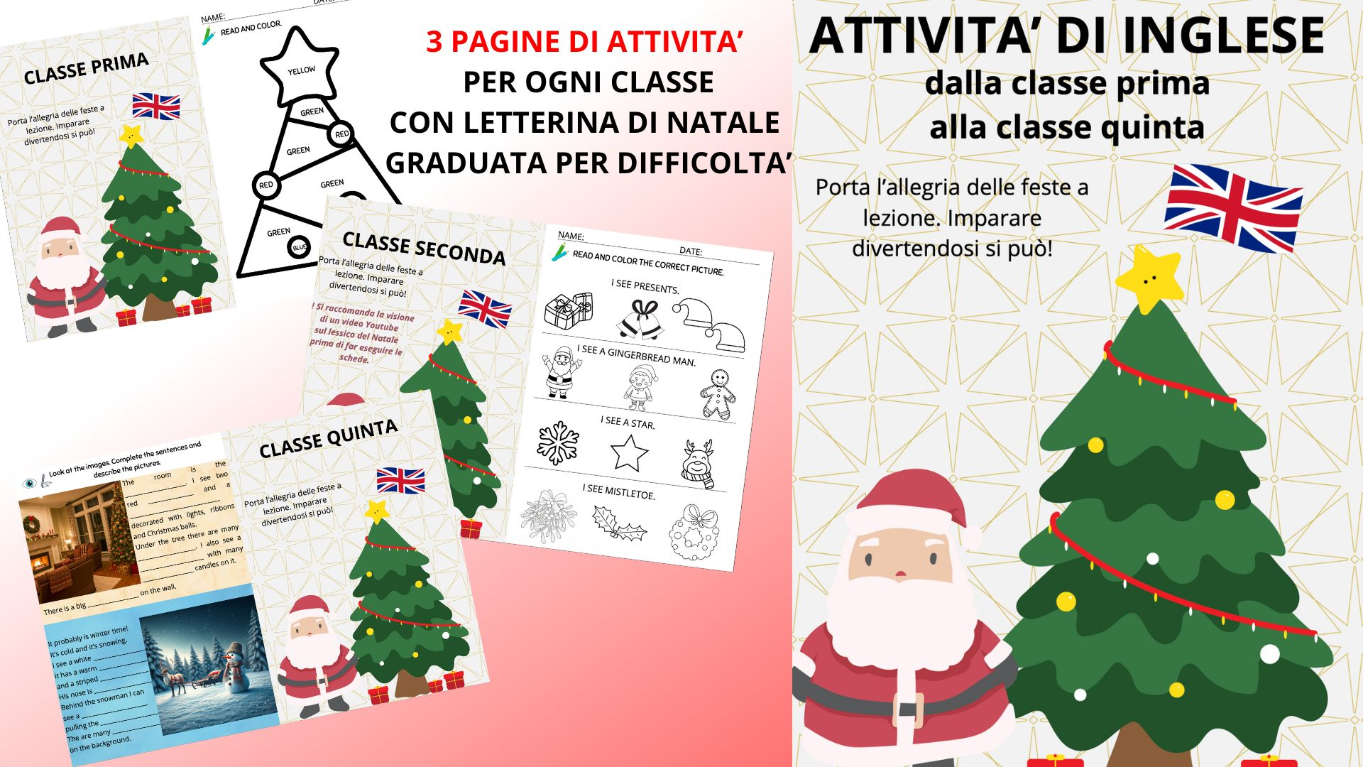 schede didattiche prima elementare inglese