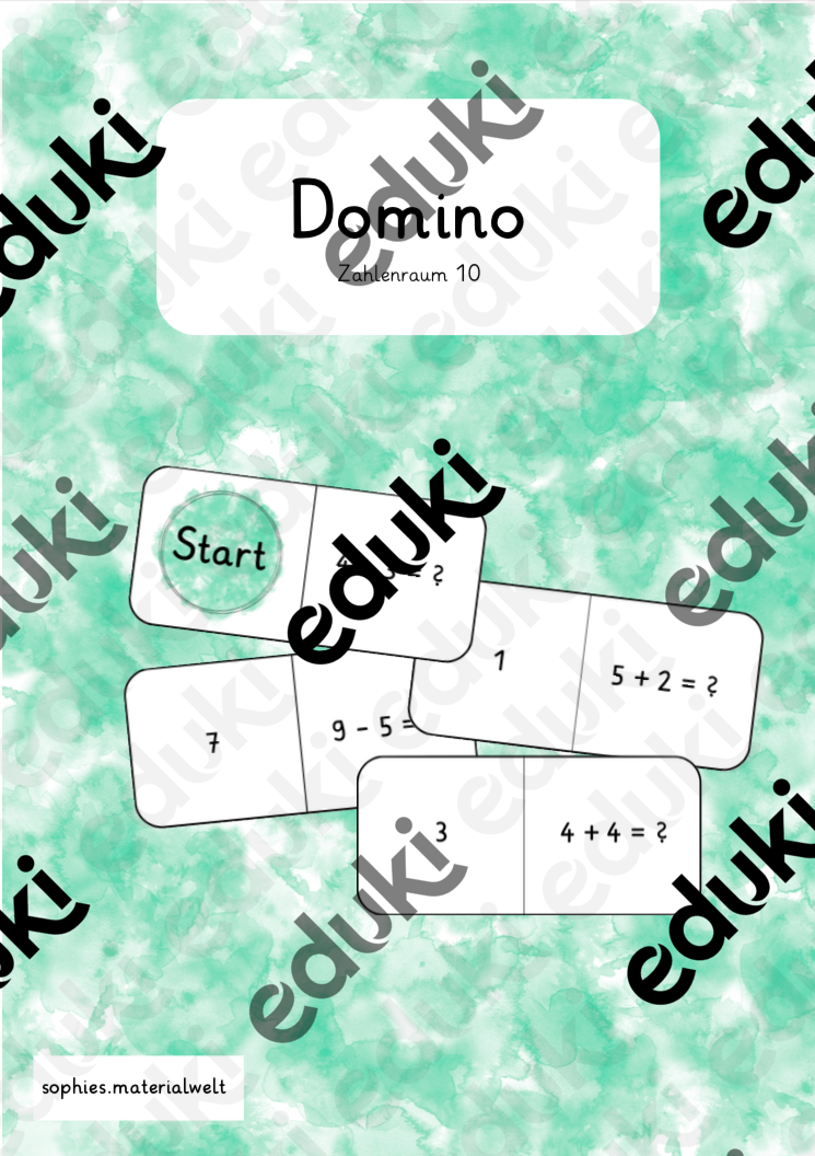 Domino (Zahlenraum 10 Plus & Minus) – Unterrichtsmaterial im Fach
