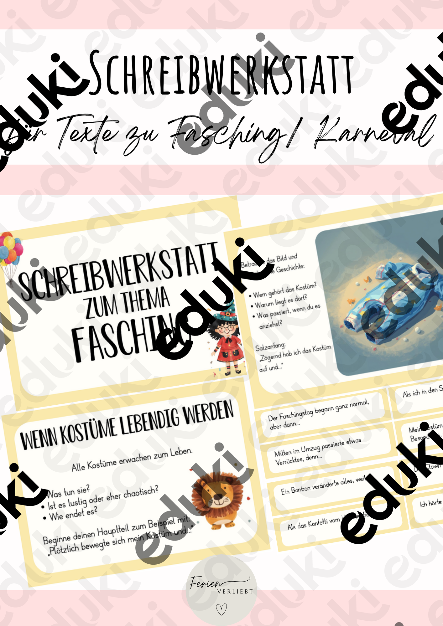 Schreibwerkstatt Fasching - Inspiration für kreative Texte ...