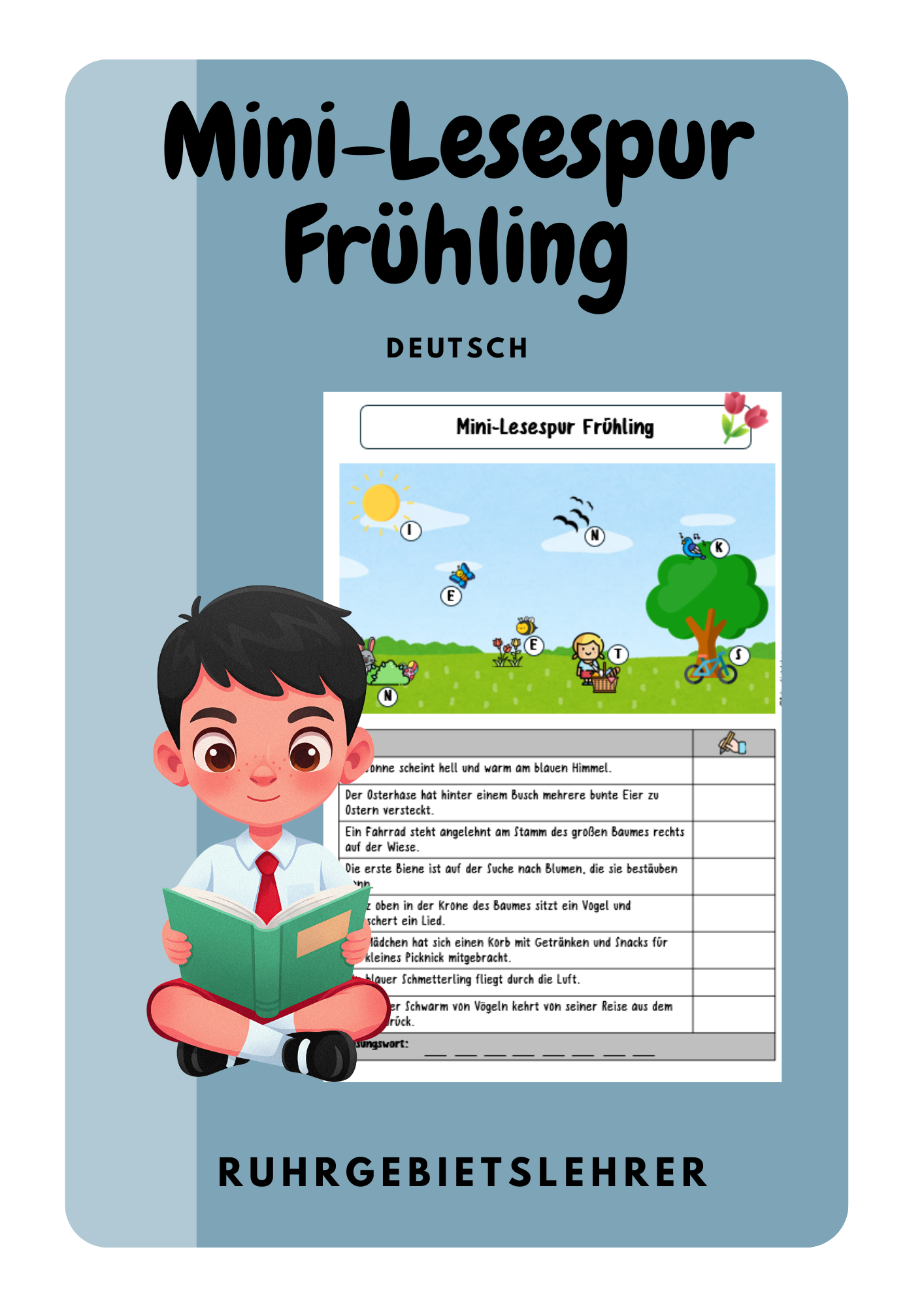 Lesespur Frühling Lesetraining Differenzierung – Unterrichtsmaterial im