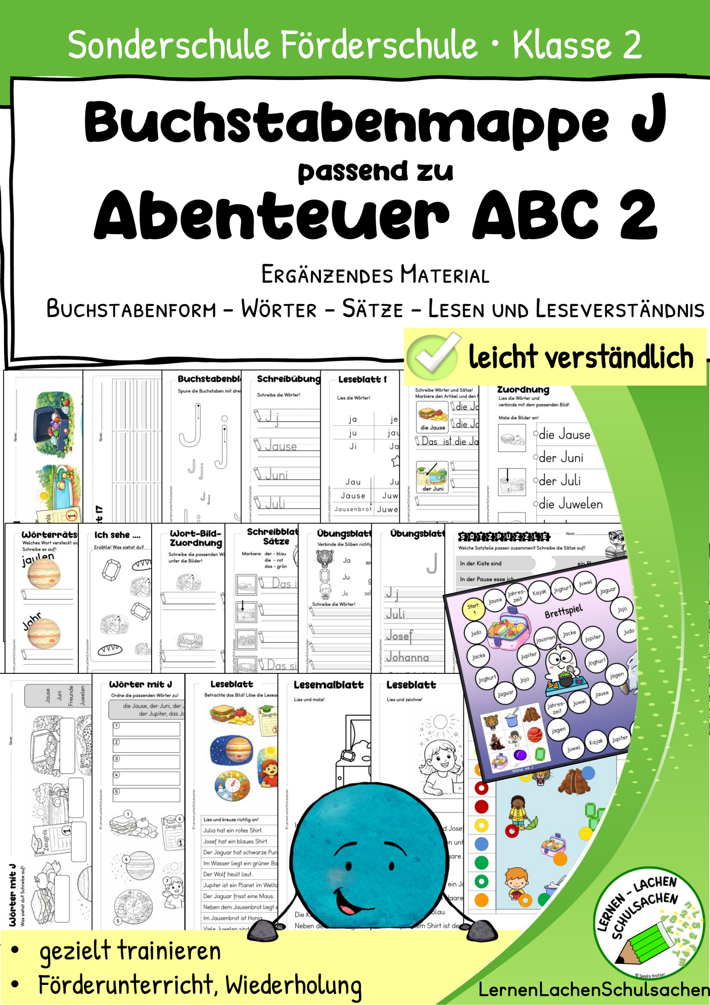 Wörter mit J - Übungen, Arbeitsblätter, passend zu