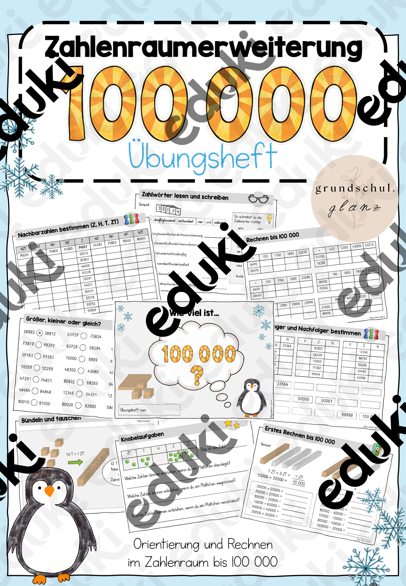 Übungsheft Zahlenraum 100.000 (Wie viel ist eine Million