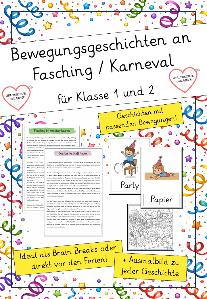 Bewegungsgeschichten - Fasching – Unterrichtsmaterial im Fach ...
