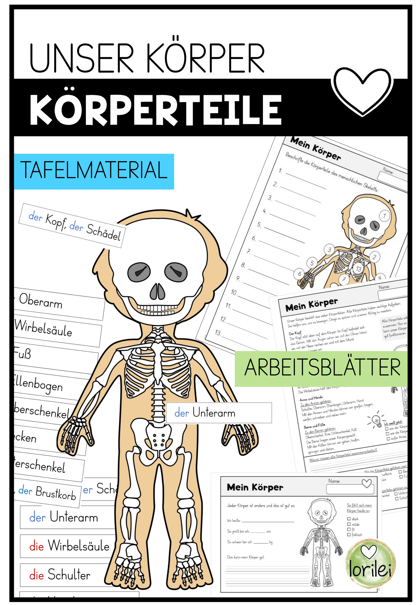 Unser Körper - Körperteile | Sachunterricht Volksschule ...