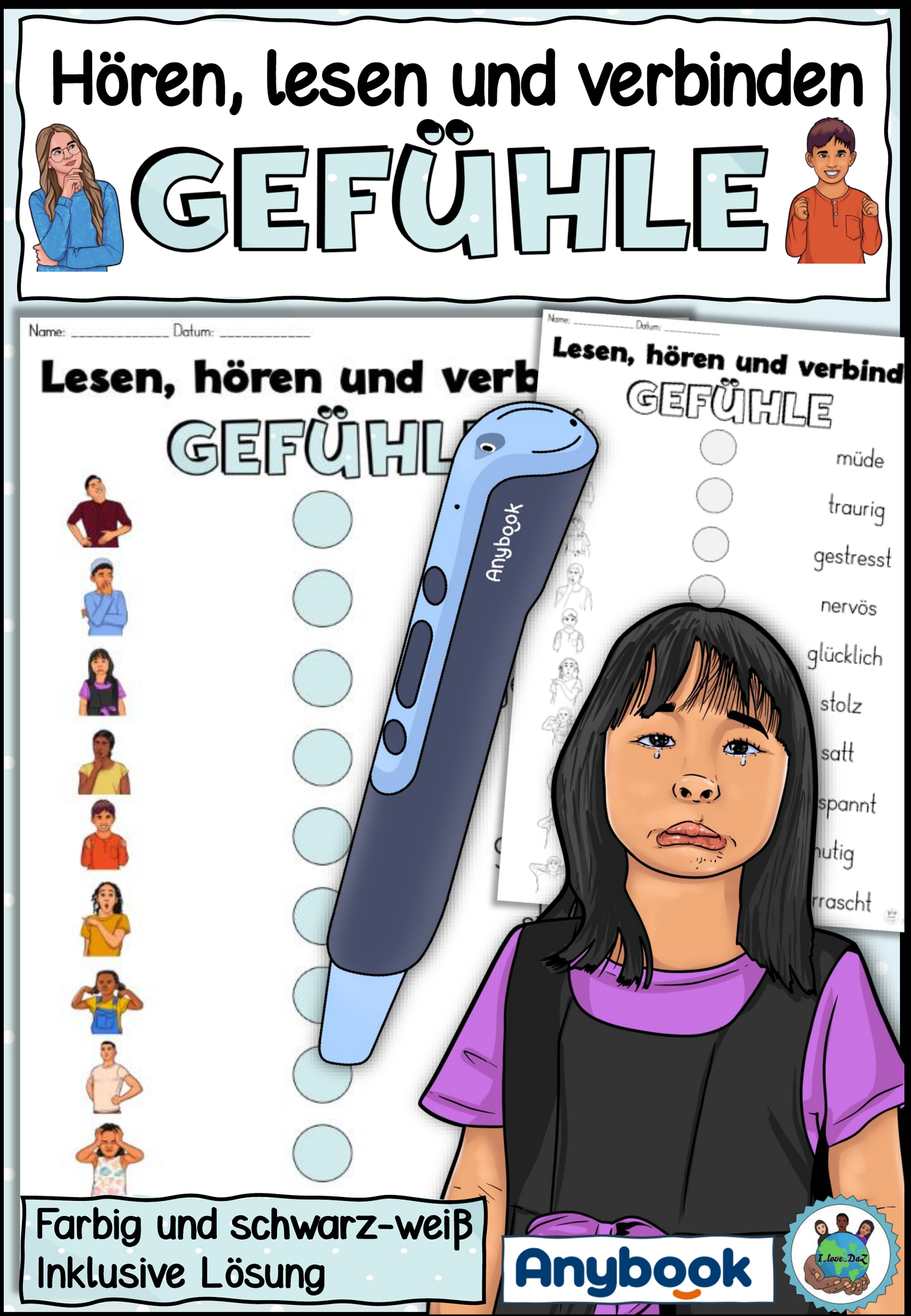 Hören, lesen und verbinden mit Codes Gefühle Anybook