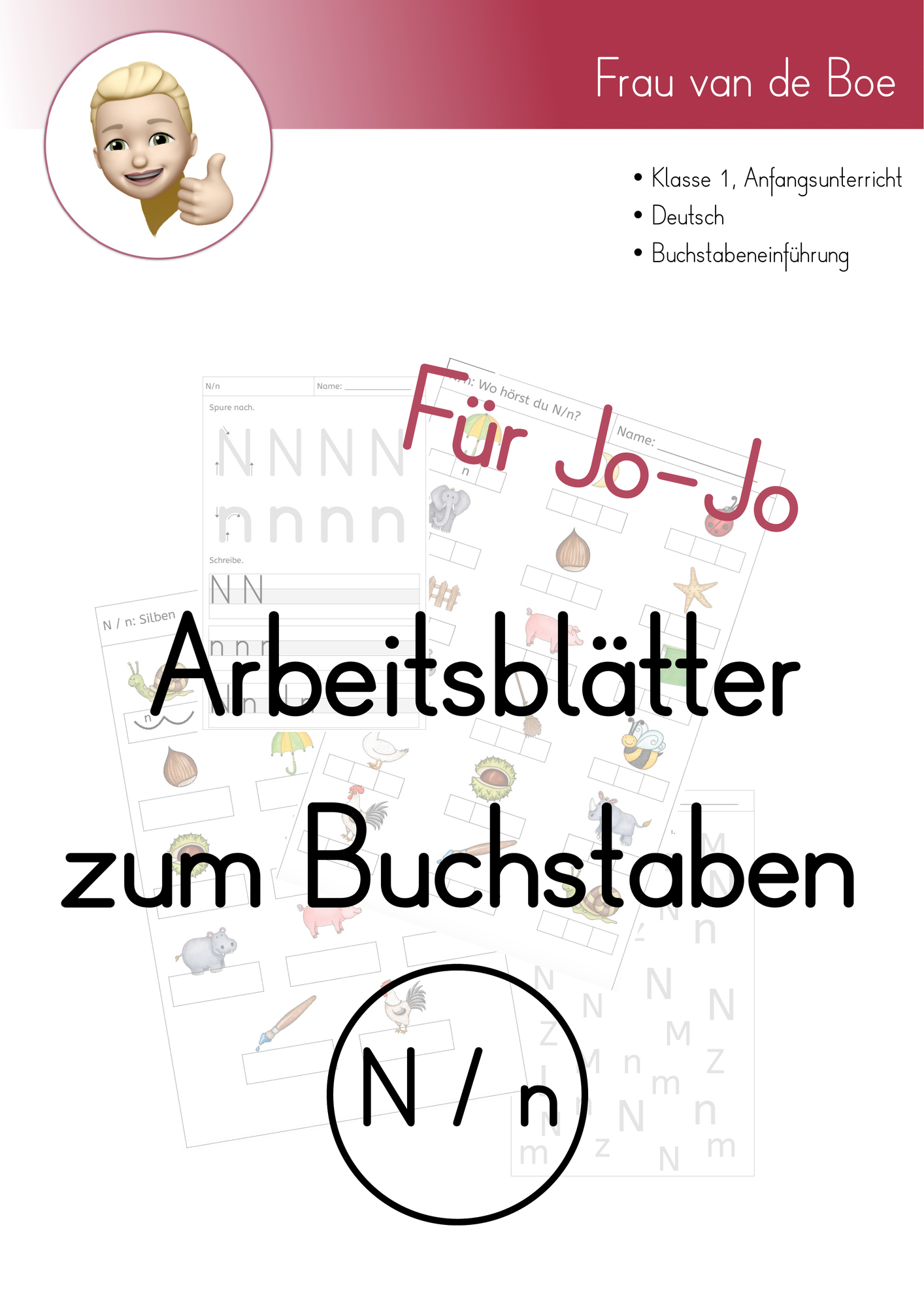 Jo-Jo: Buchstabeneinführung N/n – Unterrichtsmaterial im Fach Deutsch
