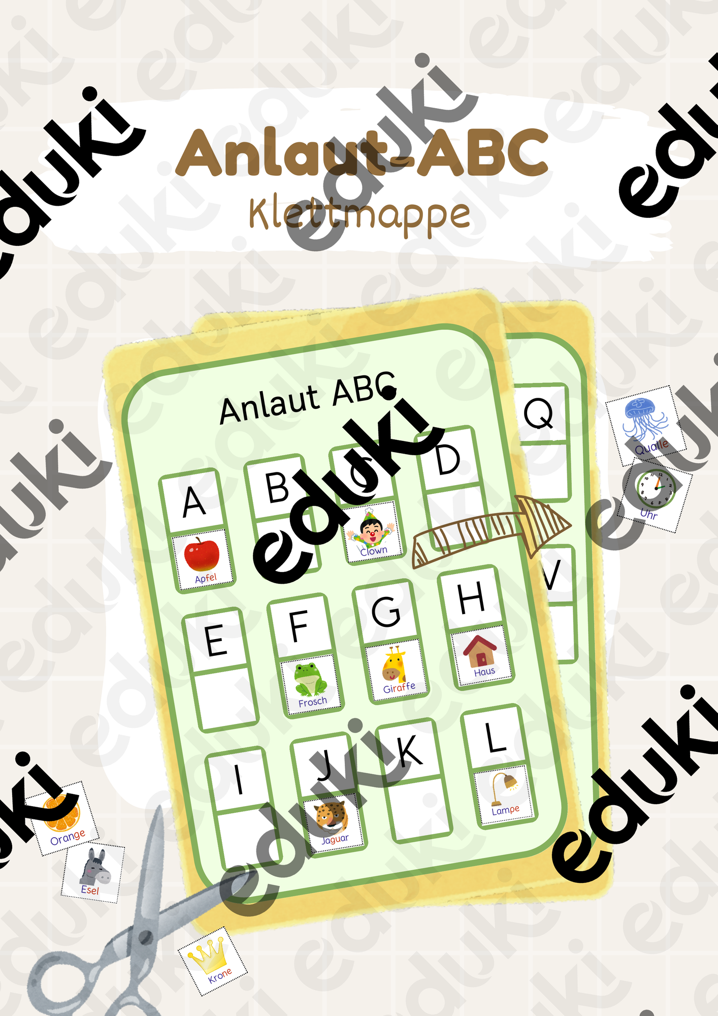 Anlaute ABC | Klettmappe / Teacchmappe – Unterrichtsmaterial im Fach