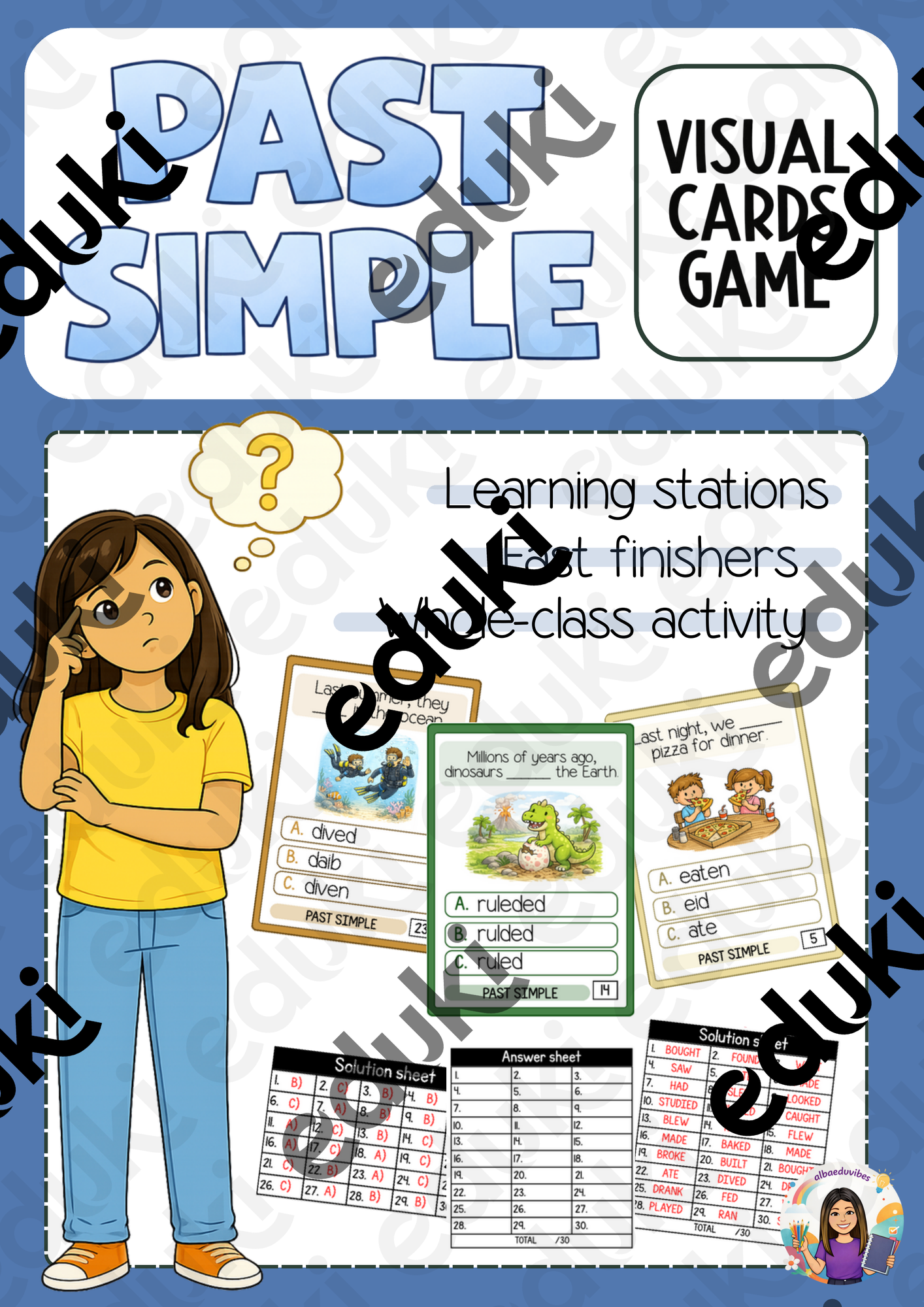 Past Simple (Visual Cards Game) - Ressource pédagogique pour ton cours ...