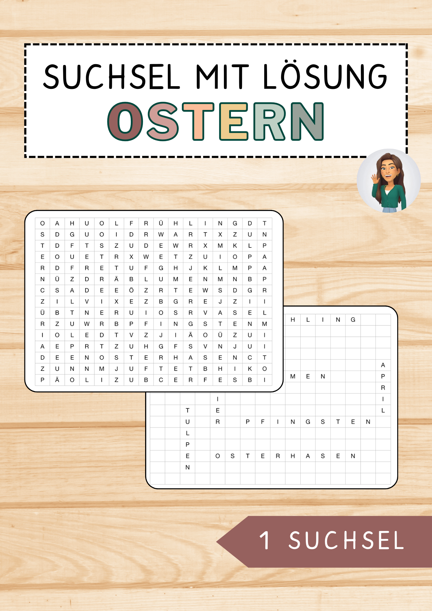 Ostern - Suchsel mit Lösung – Unterrichtsmaterial im Fach Deutsch