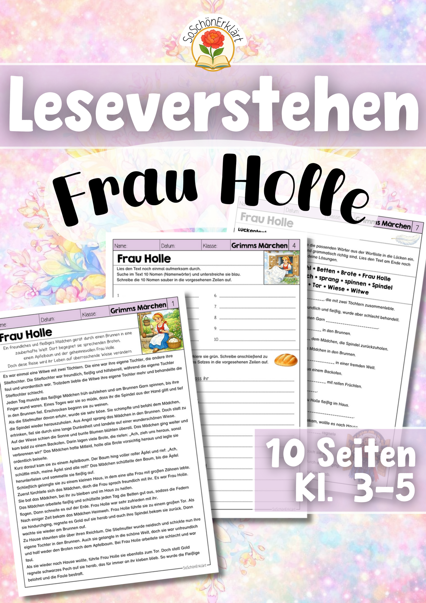 Leseverstehen mit Märchen - Frau Holle (Klasse 3-5