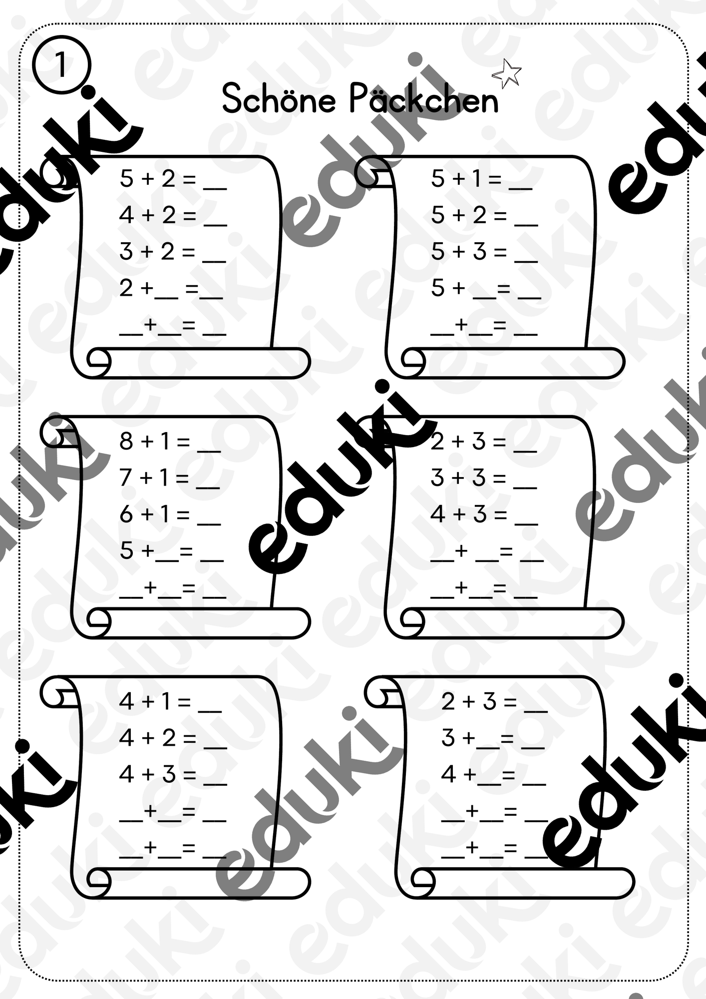 Schöne Päckchen AB – Unterrichtsmaterial im Fach Mathematik