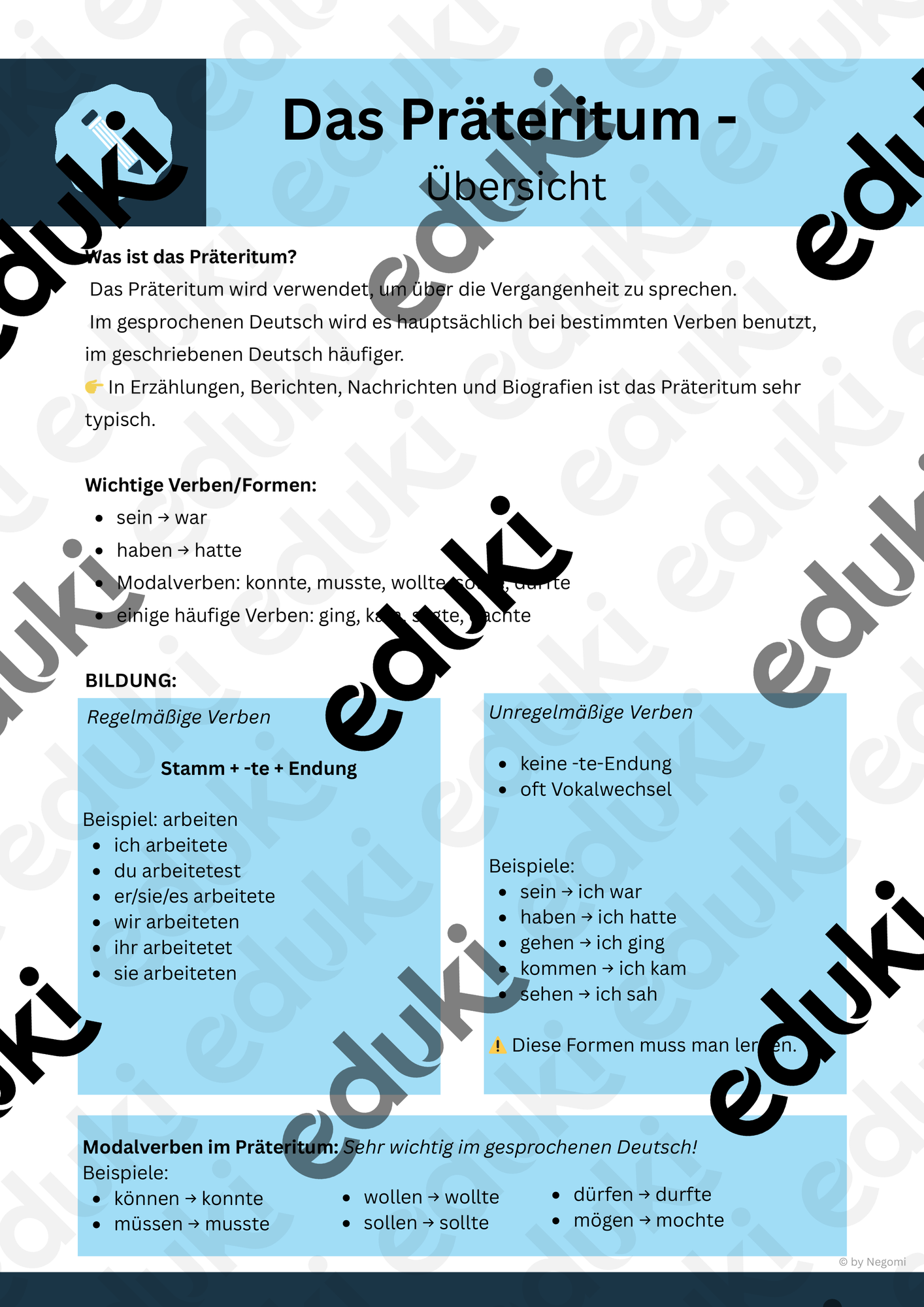Das Pr teritum bersicht Und bungen B1 Unterrichtsmaterial Im das-pr-teritum-bersicht-und-bungen-b1-unterrichtsmaterial-im