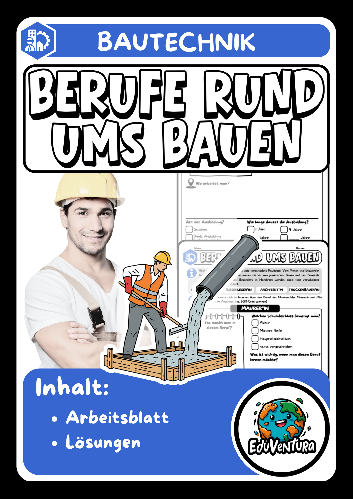 Berufe rund ums Bauen (Bautechnik) – Unterrichtsmaterial im Fach Technik