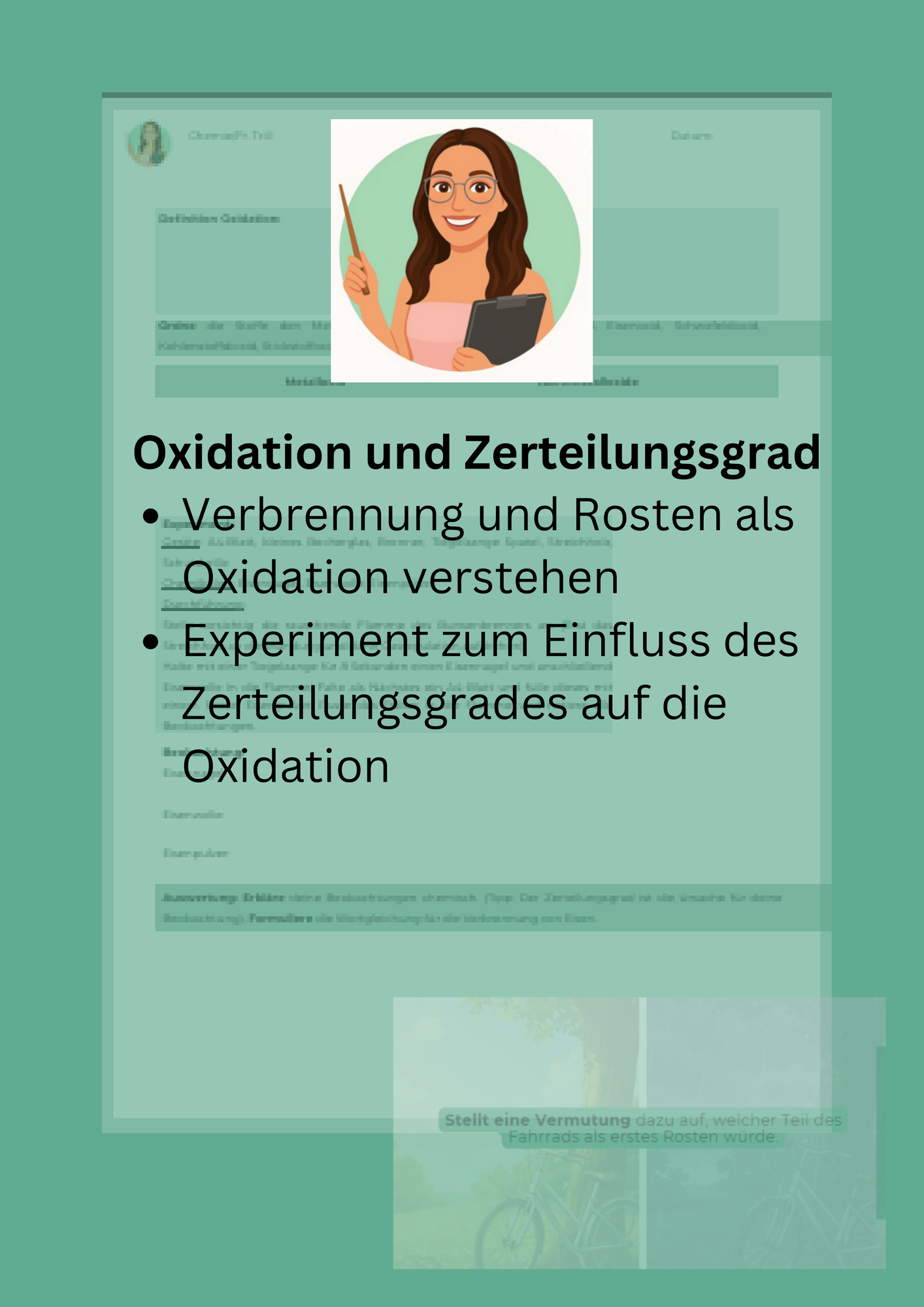 Oxidation und Zerteilungsgrad: Rosten und Verbrennung ...