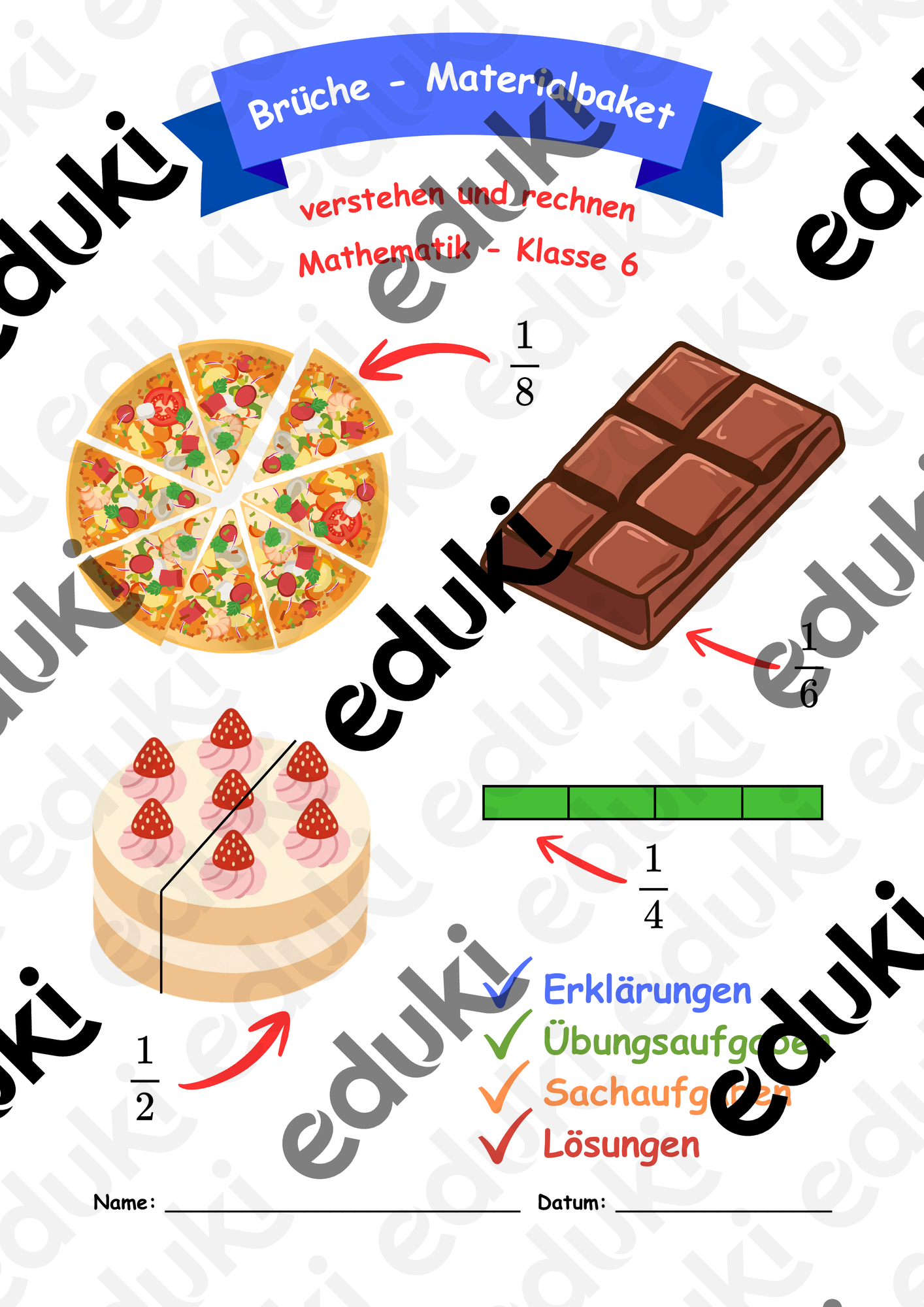 Materialpaket - Brüche Klasse 6 Einstieg – Unterrichtsmaterial im Fach