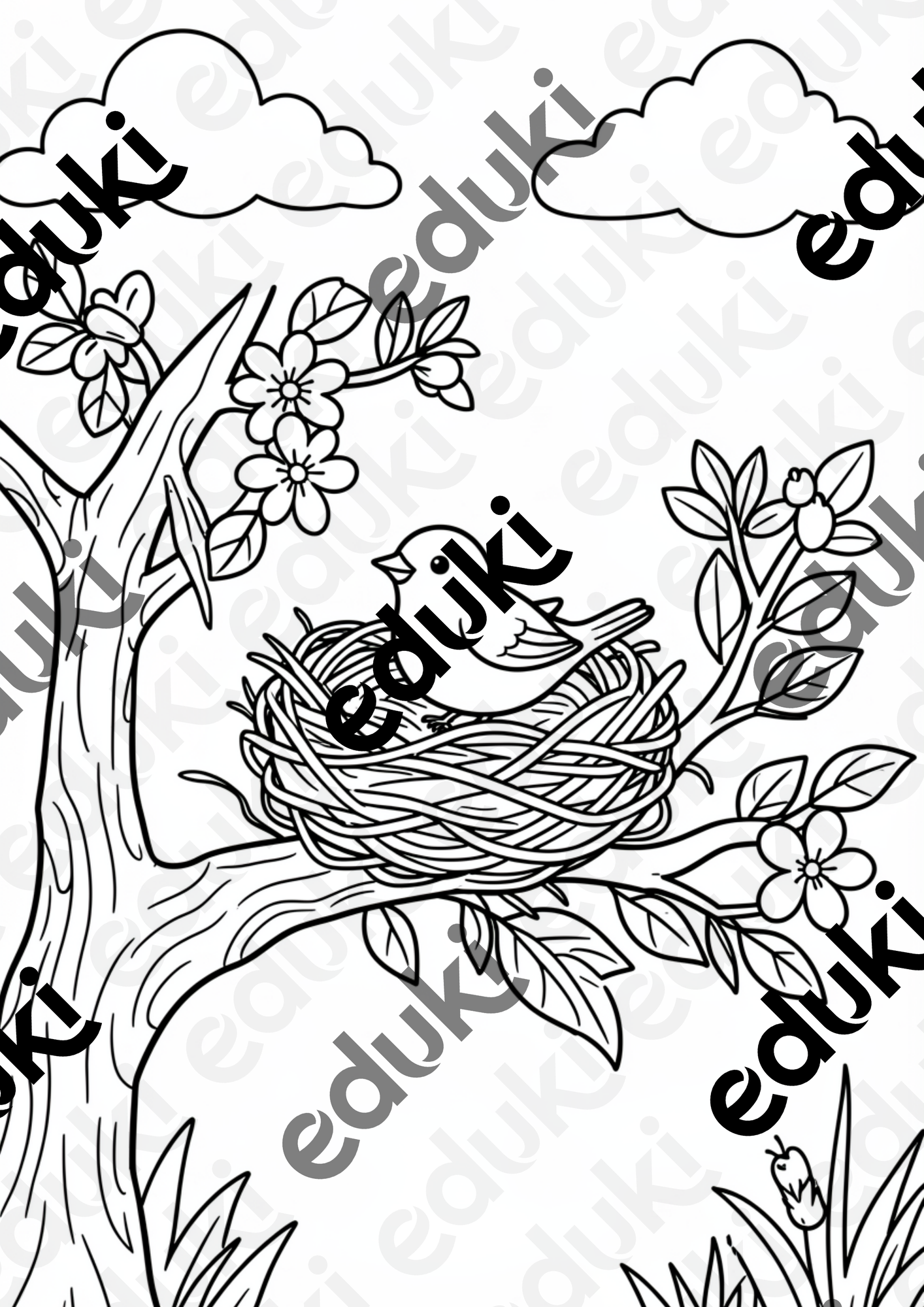 Ausmalbilder-Frühling PDF – Unterrichtsmaterial in den Fächern Kita & Kunst