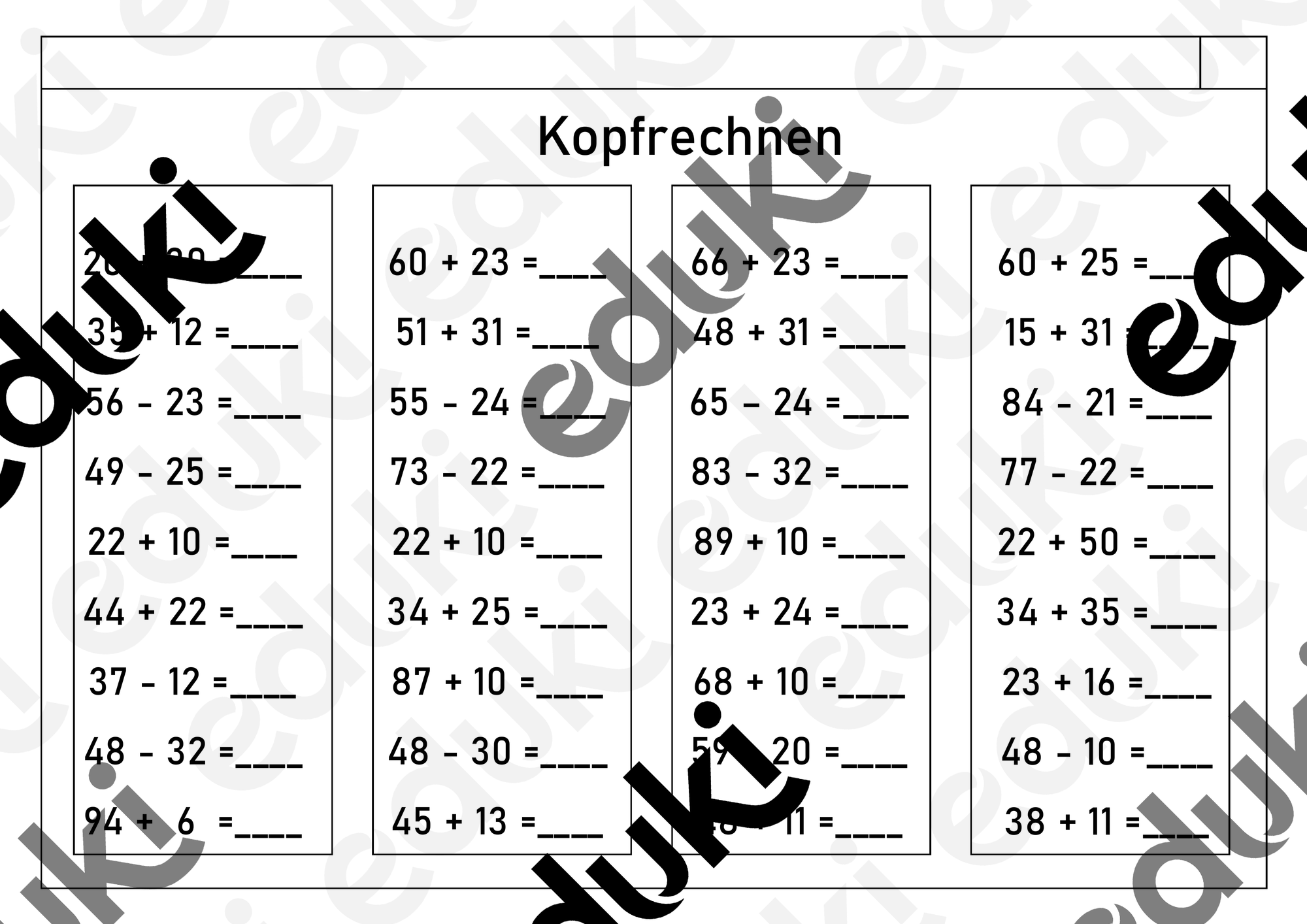 Mathe Ohne Arbeitsblatt