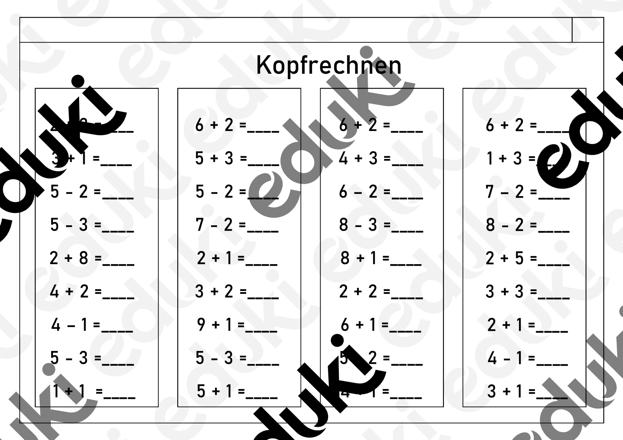 Kopfrechnen ZR 10_ – Unterrichtsmaterial in den Fächern Deutsch
