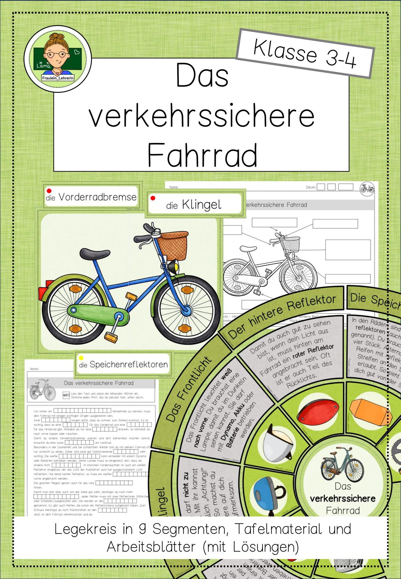 Material: Das verkehrssichere Fahrrad (Klasse 3-4)  Unterrichtsmaterial im  Fach Sachunterricht