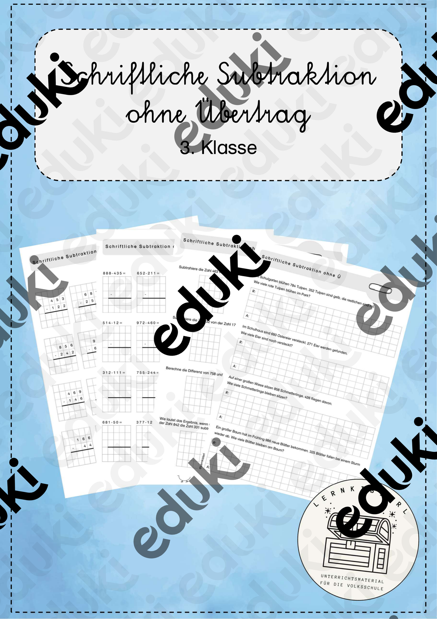 Schriftliche Subtraktion ohne Übertrag – Unterrichtsmaterial im Fach