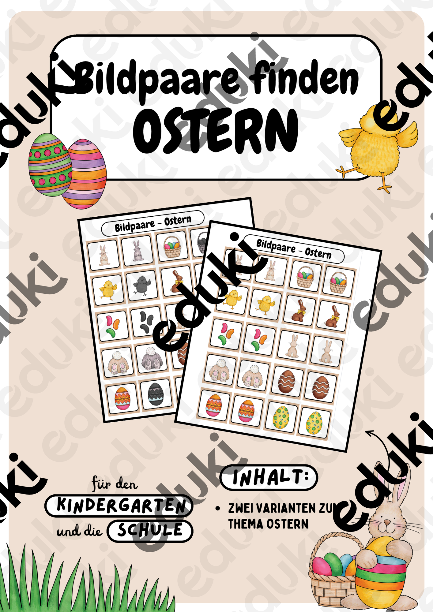 Bildpaare finden | Ostern | Suchspiel – Unterrichtsmaterial in den